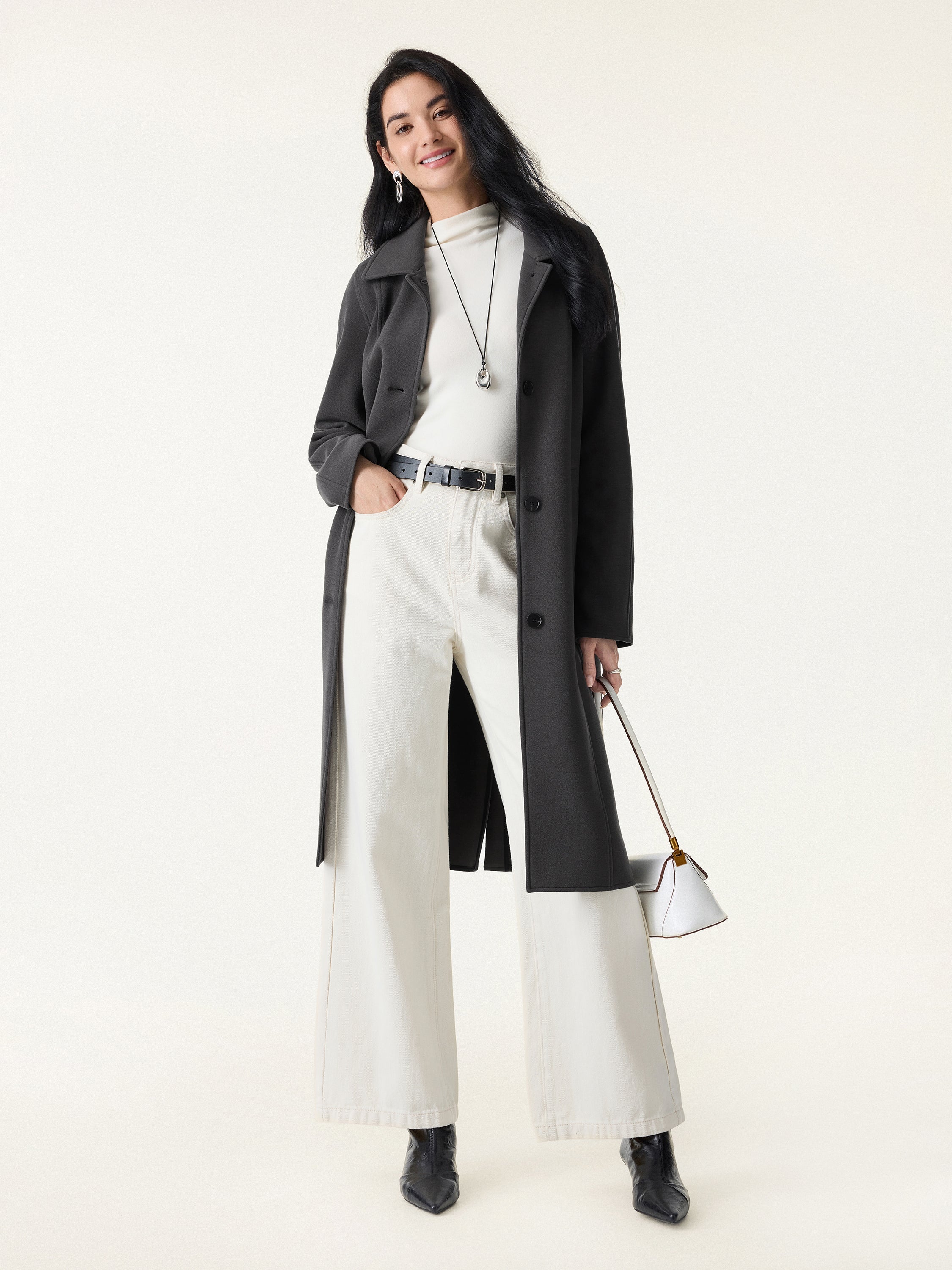 Jero™ | Button Front Collared Coat