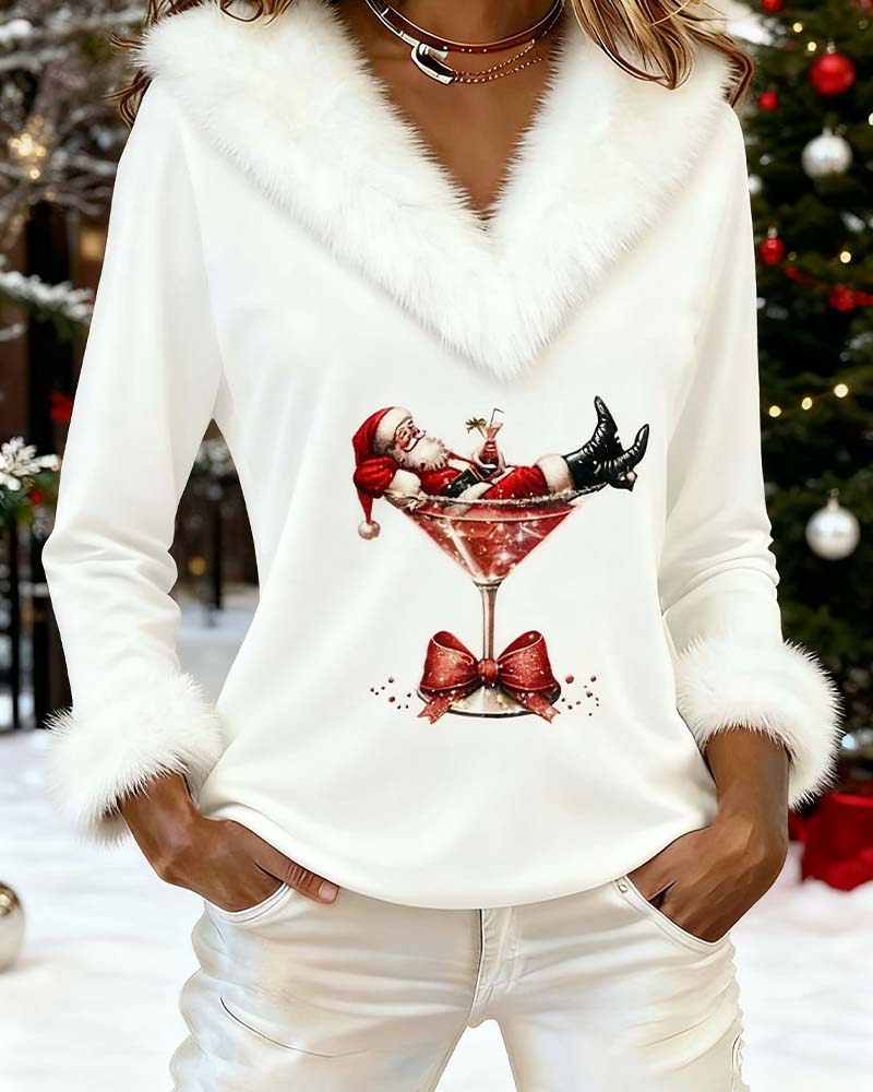 Jero™ Top Plush Christmas Print