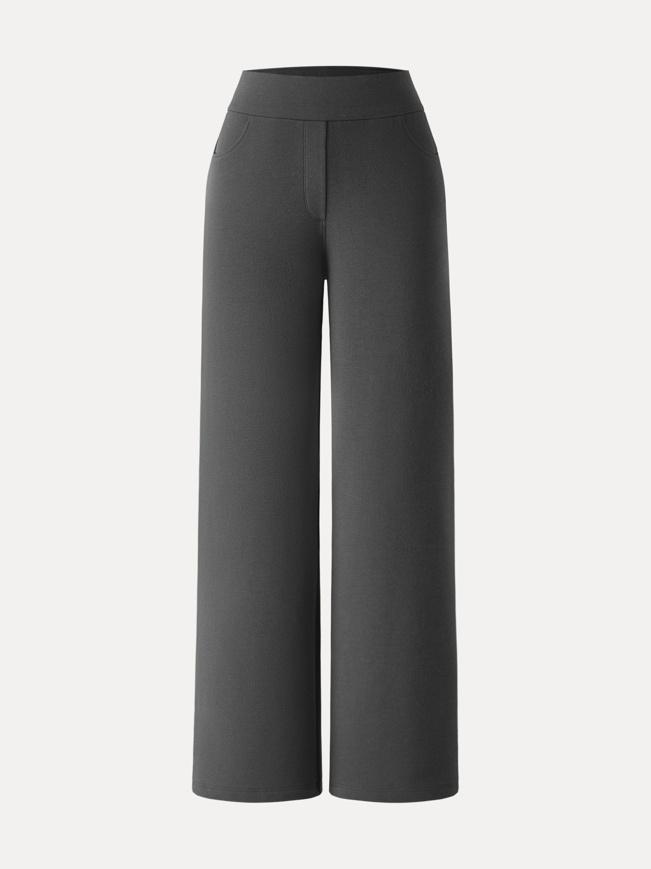 Jero™ | Waistband Wide Leg Pull-on Pants with Pockets