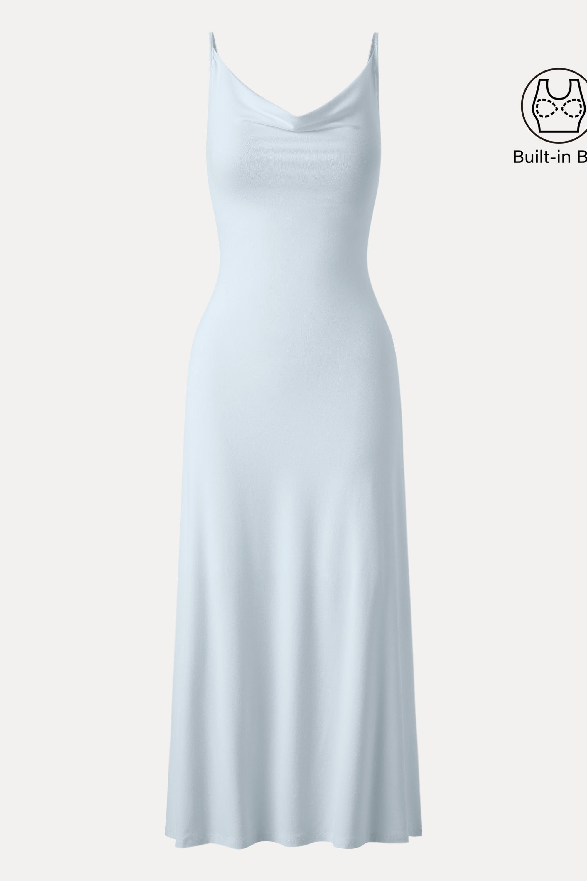 Vacay Cowl Neck Midi Brami Dress