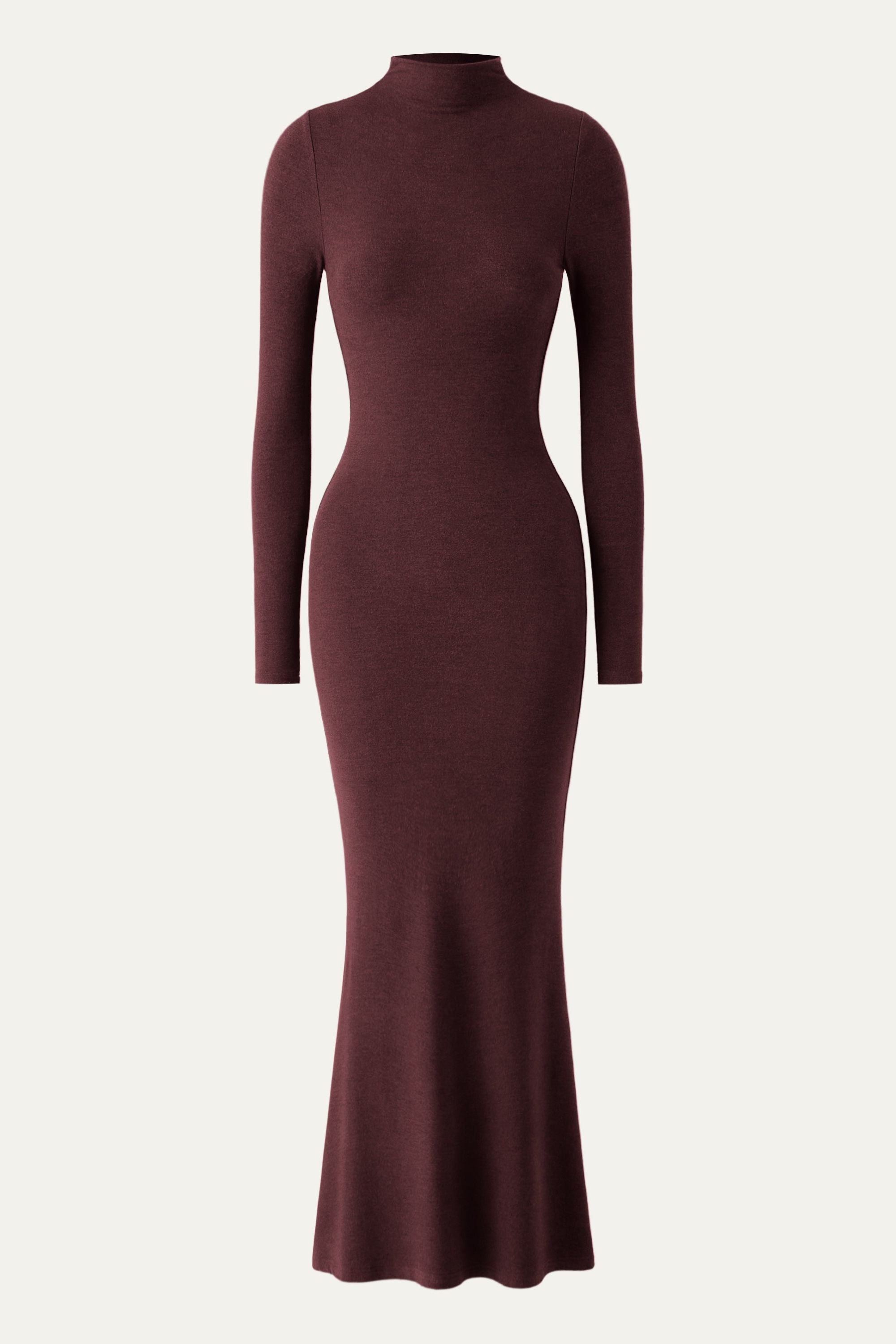 Mock Neck Fishtail Dress
