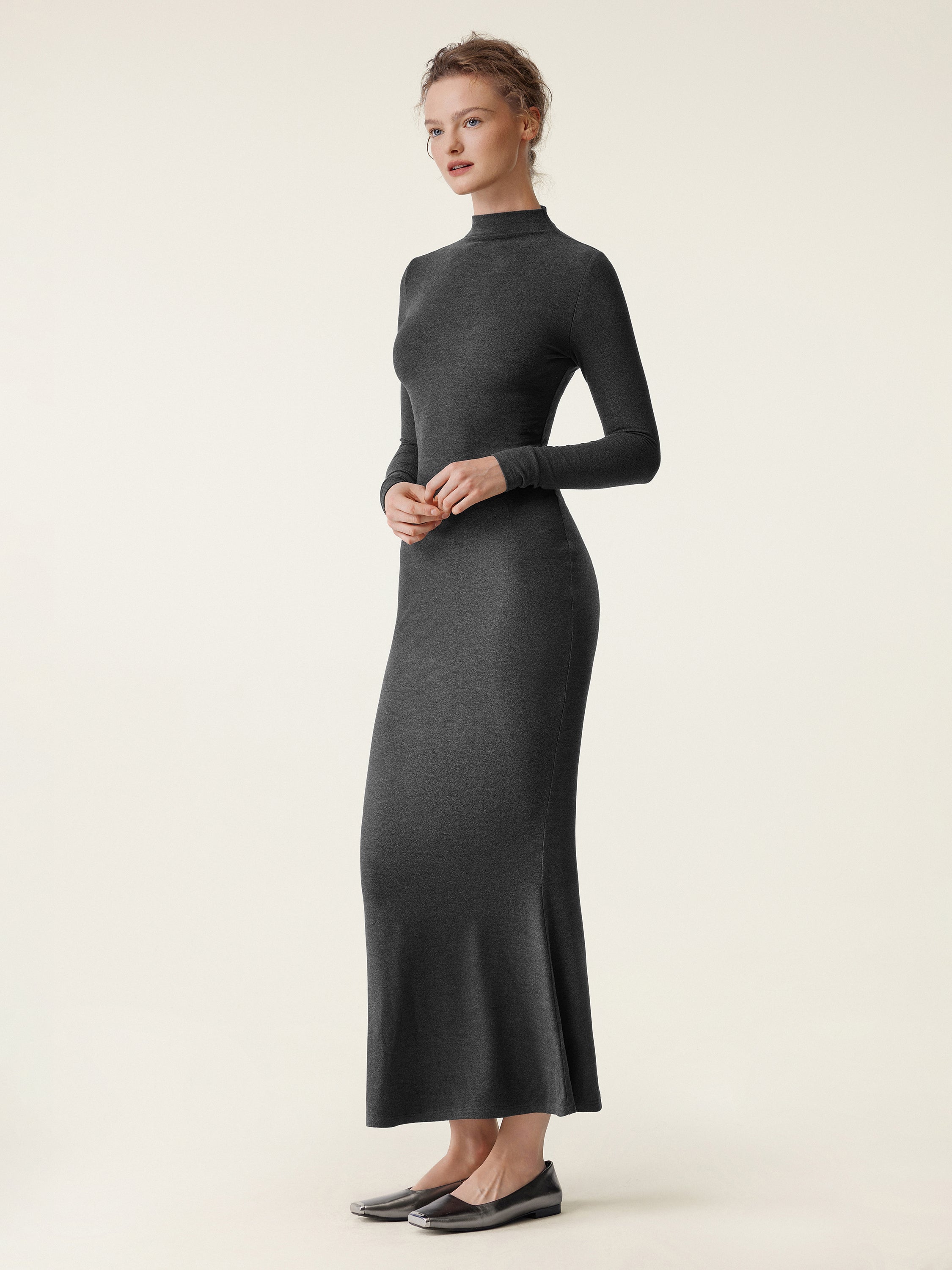 Jero™ | Mock Neck Fishtail Dress