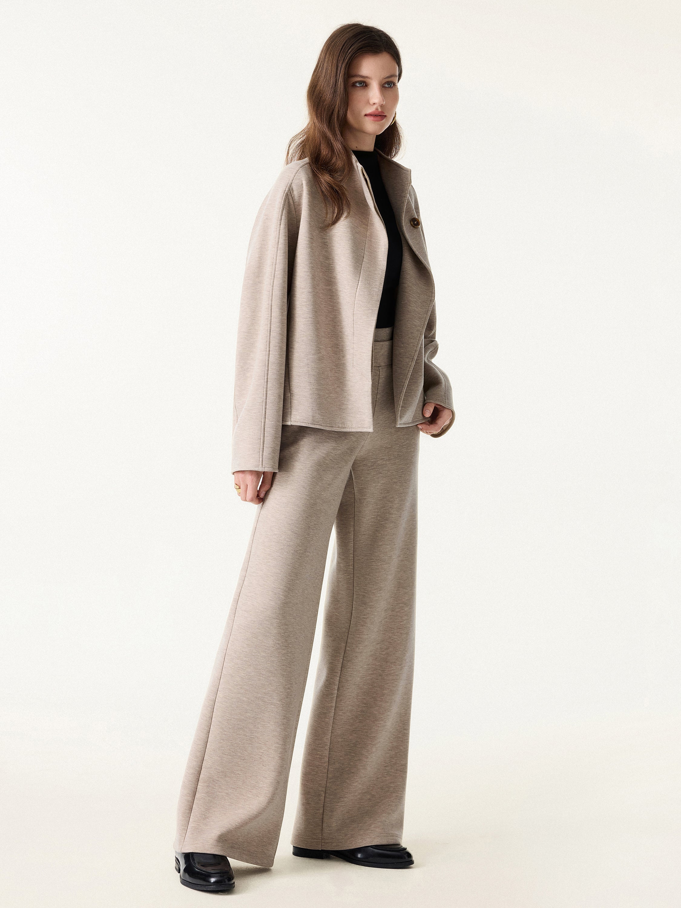 Jero ™ | 2Pcs Set Jacket & Double Waistband Straight Pants