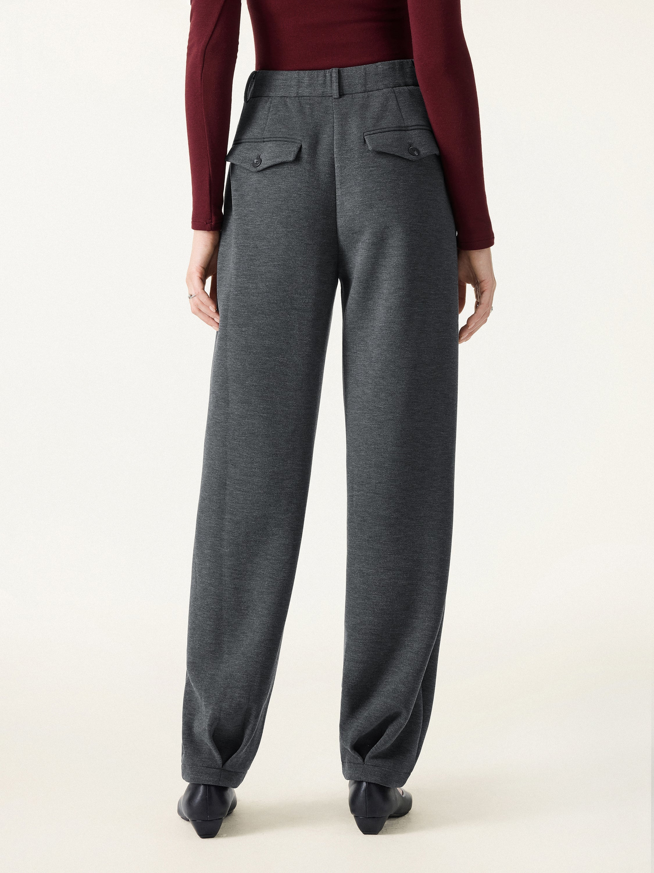 Jero™ | Cozy Warm High Rise Tapered Utility Pants with Pockets