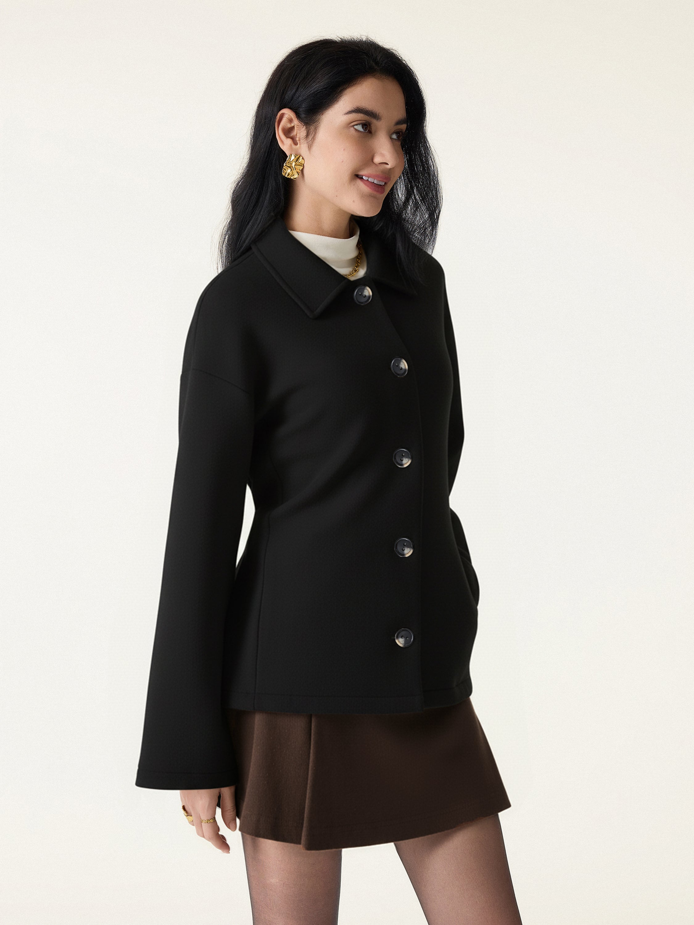 Jero™ | Belted Button Front Jacket