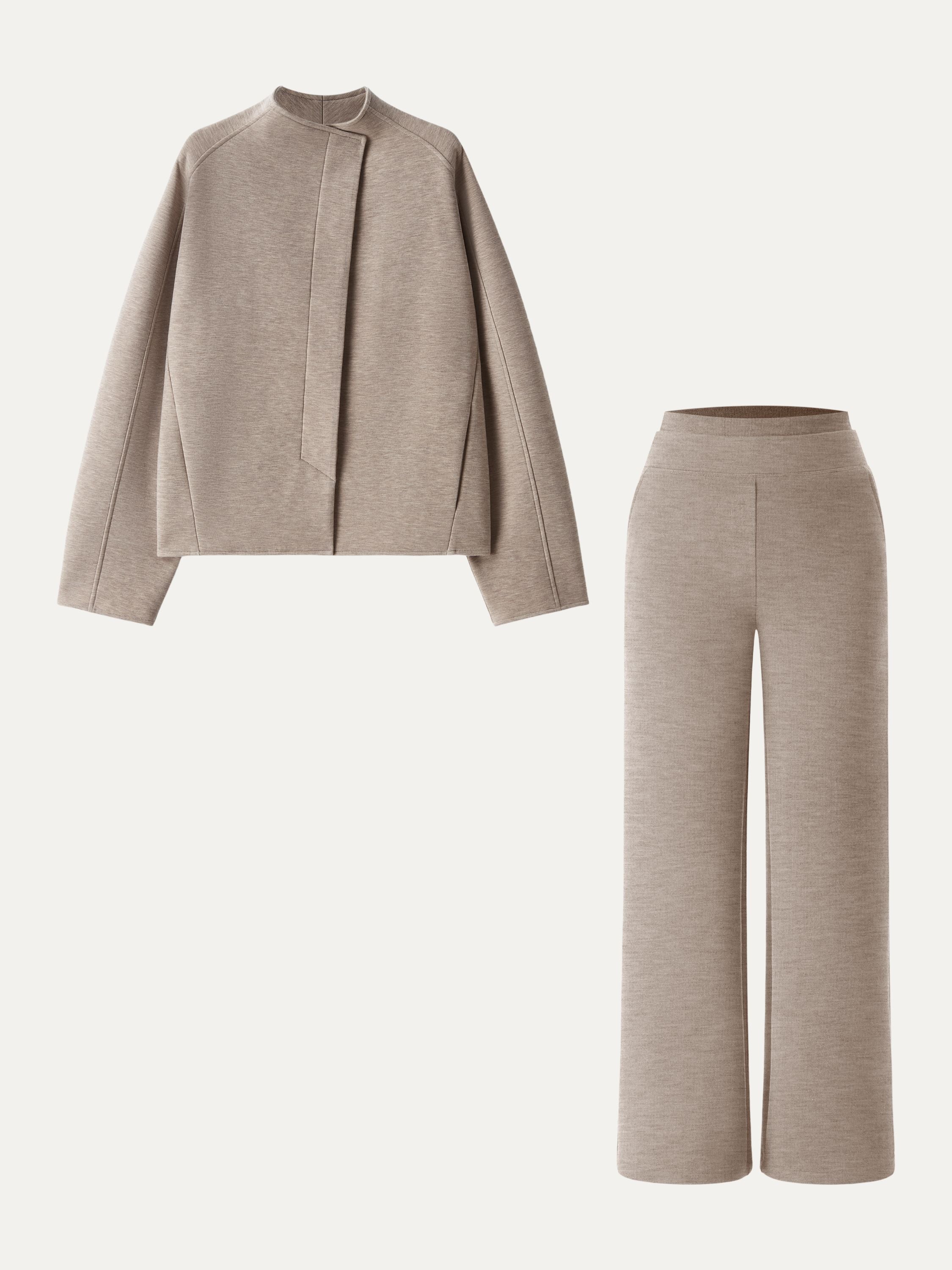 Jero ™ | 2Pcs Set Jacket & Double Waistband Straight Pants