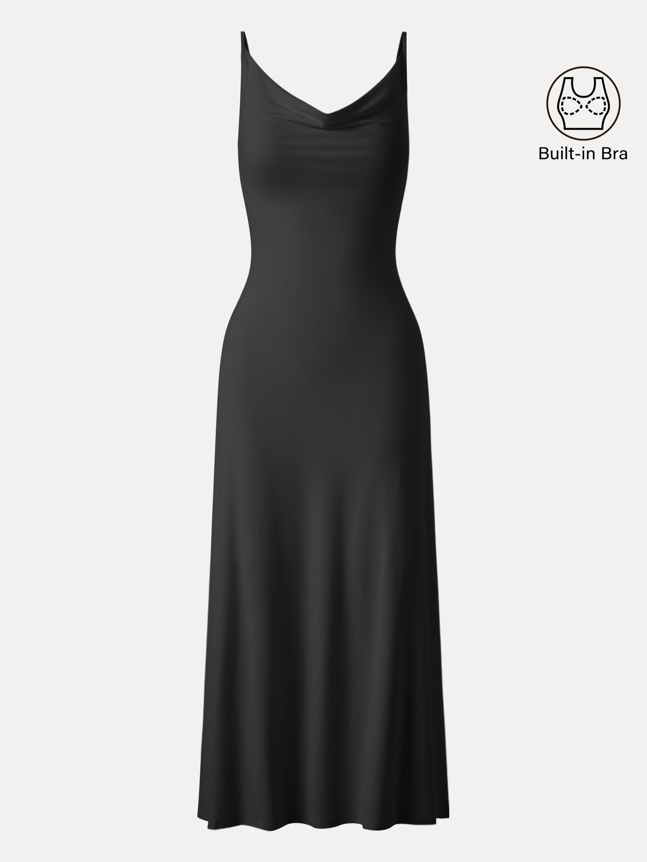 Jero™ | Vacay Cowl Neck Midi Brami Dress