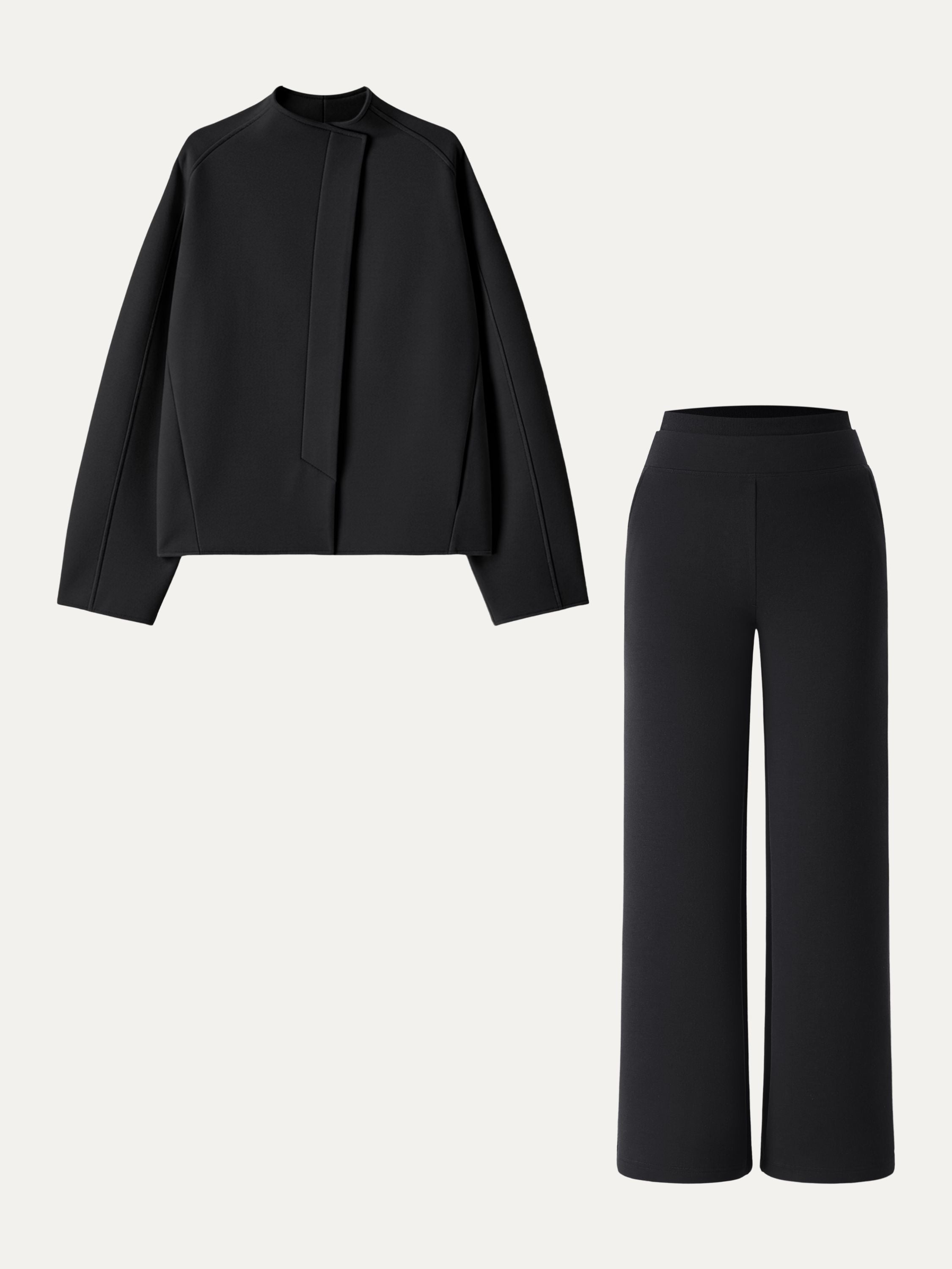 Jero ™ | 2Pcs Set Jacket & Double Waistband Straight Pants