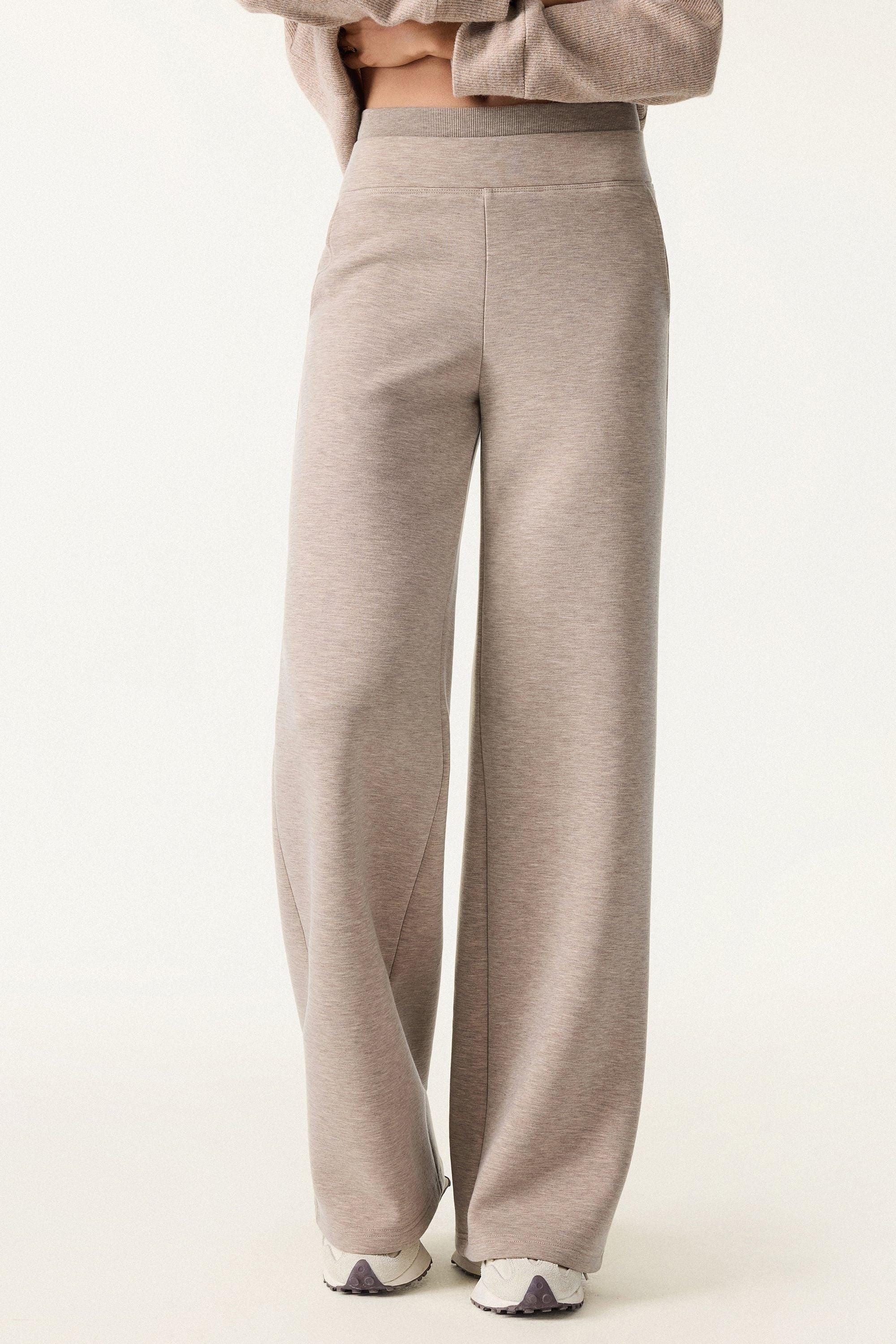 2Pcs Set Jacket & Double Waistband Straight Pants