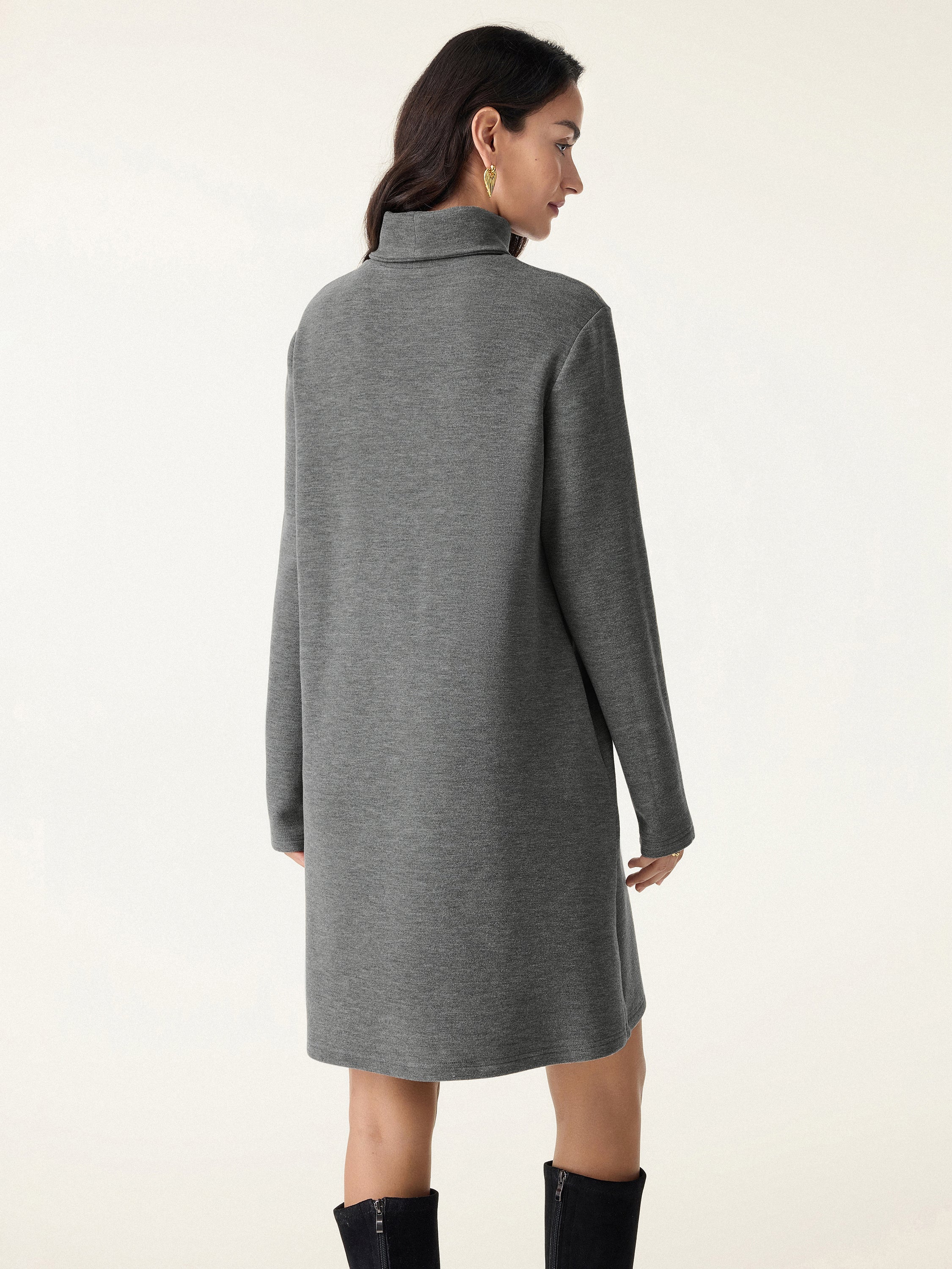 Jero™ | Cozy Warm Turtleneck Mini Dress