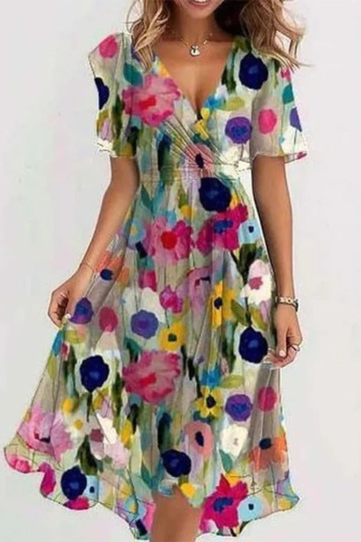 Azure Grace Midi Dress