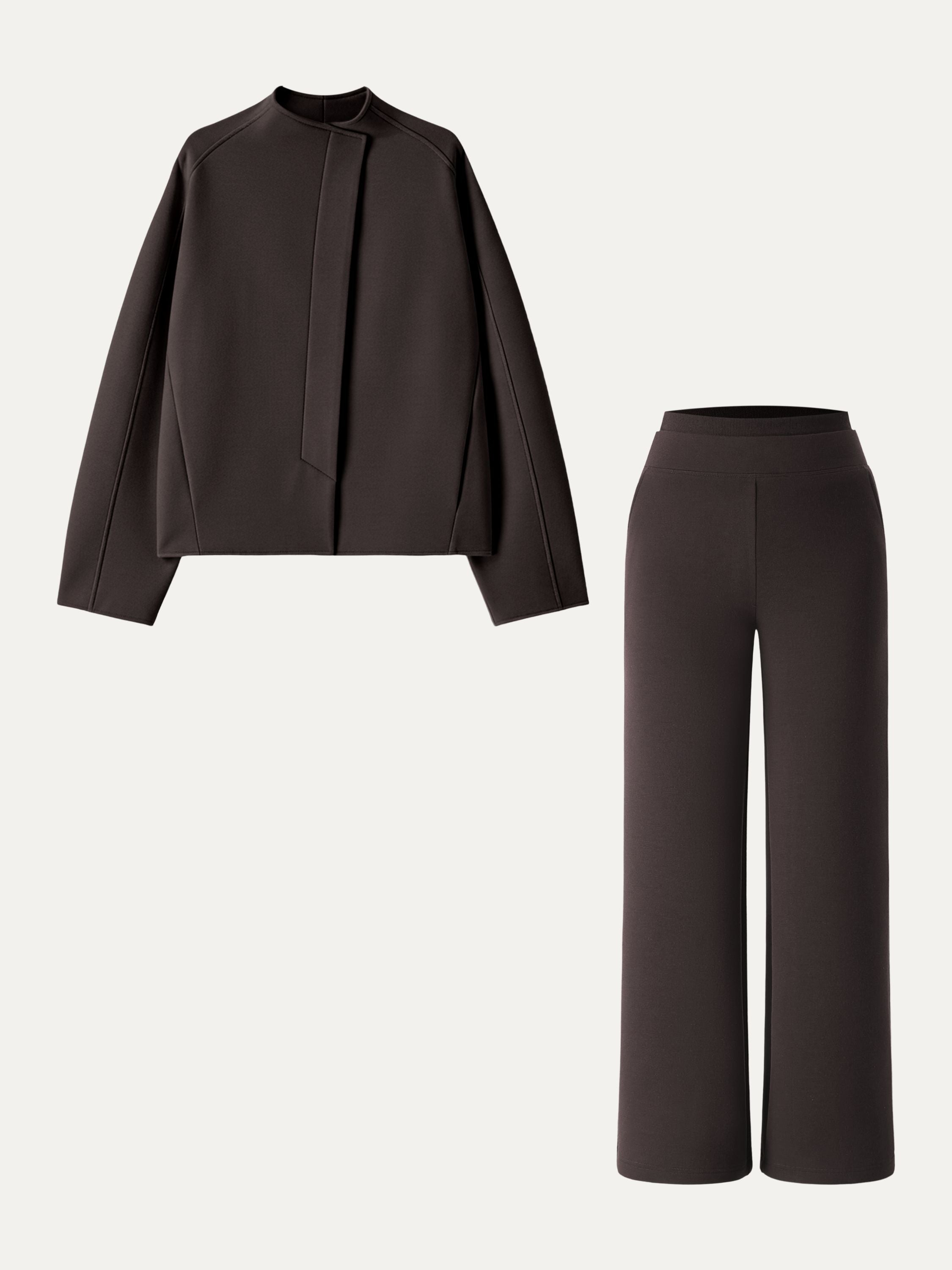 Jero ™ | 2Pcs Set Jacket & Double Waistband Straight Pants