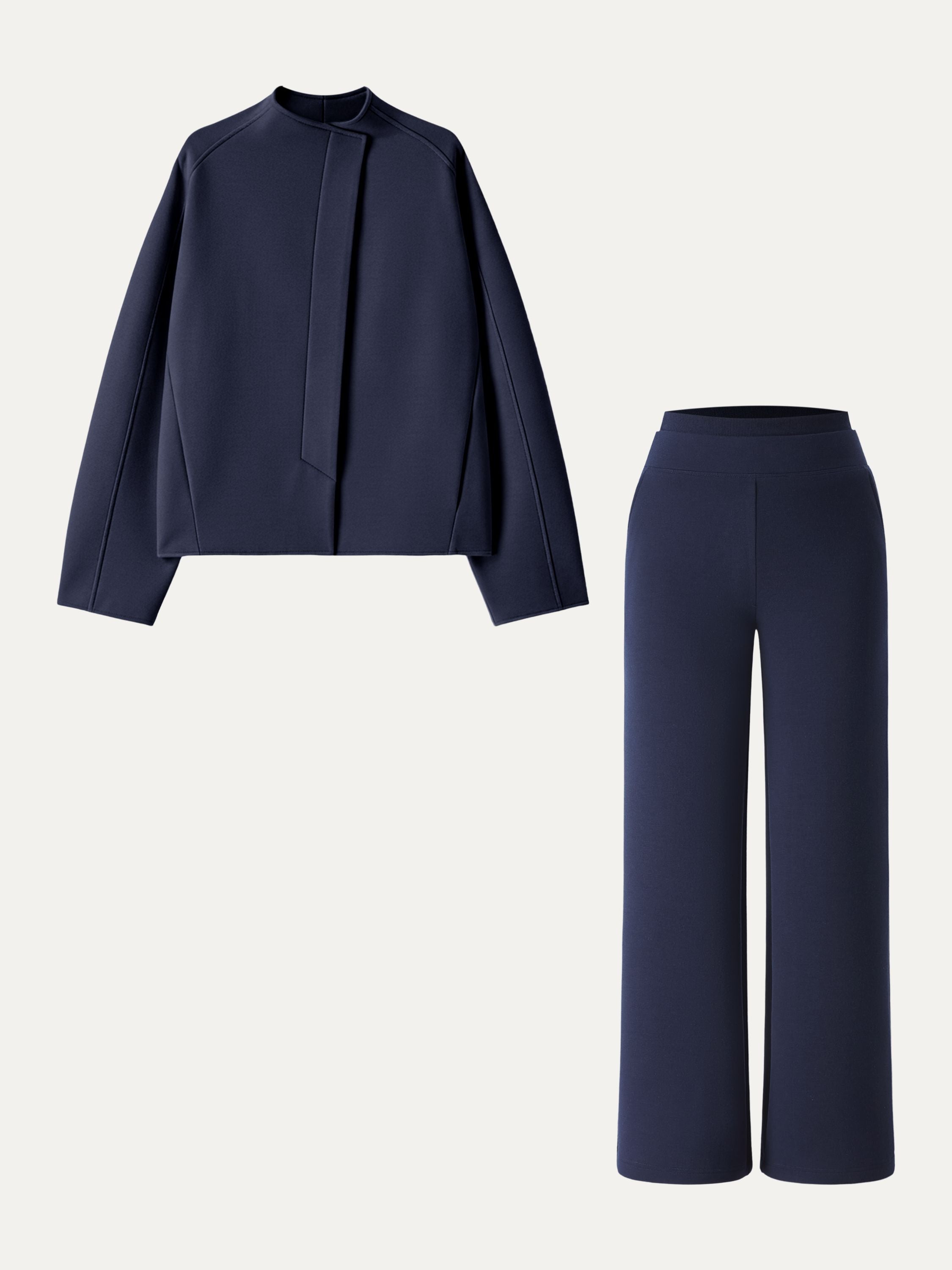 Jero ™ | 2Pcs Set Jacket & Double Waistband Straight Pants