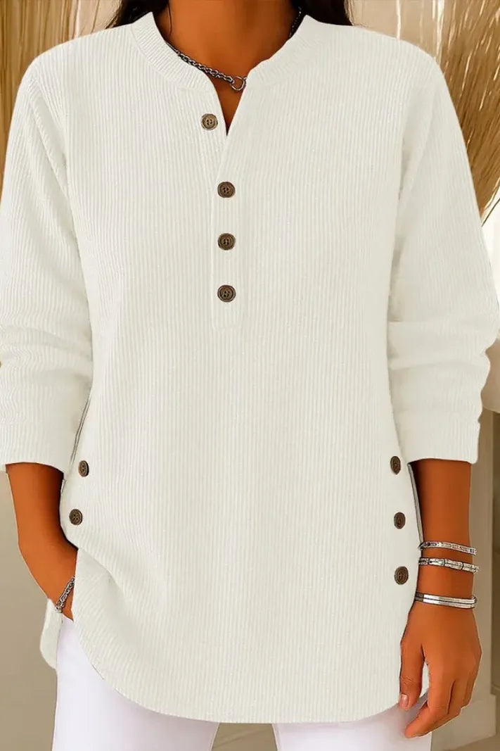 Olivia Button Detail Knit Sweater