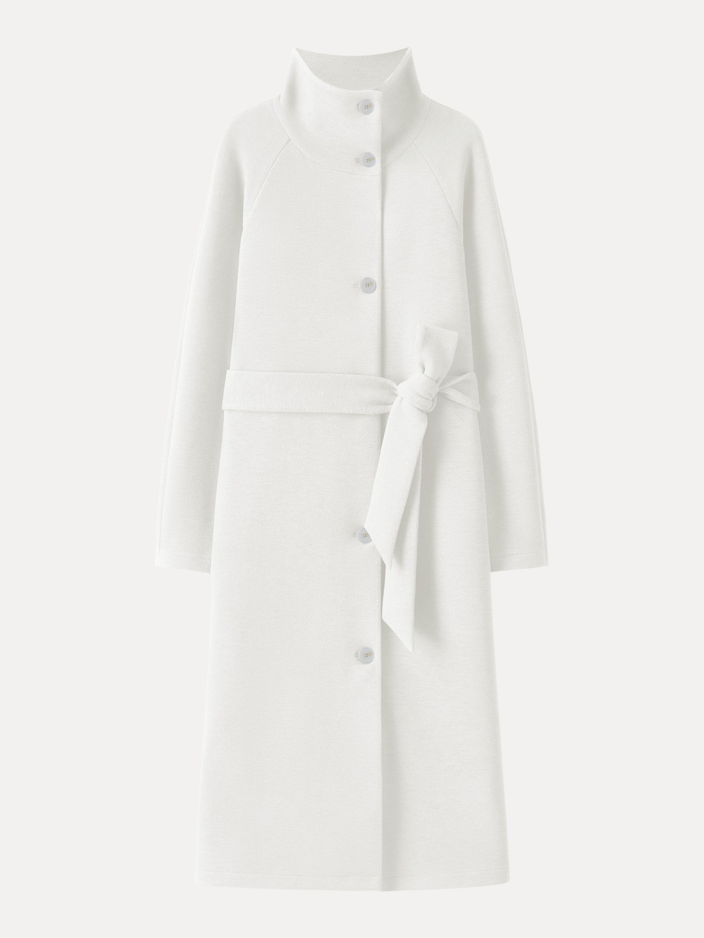 Jero™ | Belted Tunnel Neck Button Front Coat