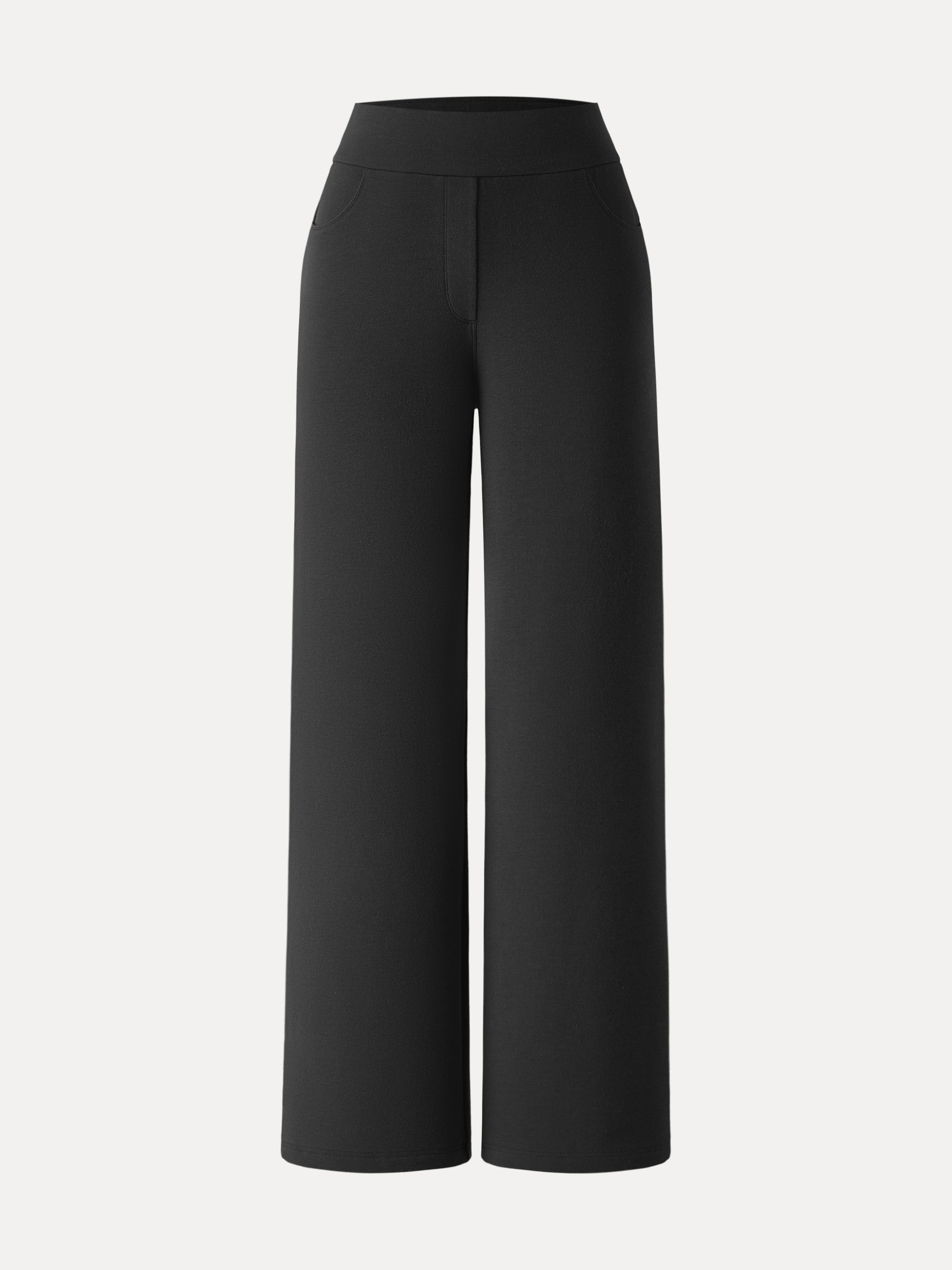 Jero™ | Waistband Wide Leg Pull-on Pants with Pockets