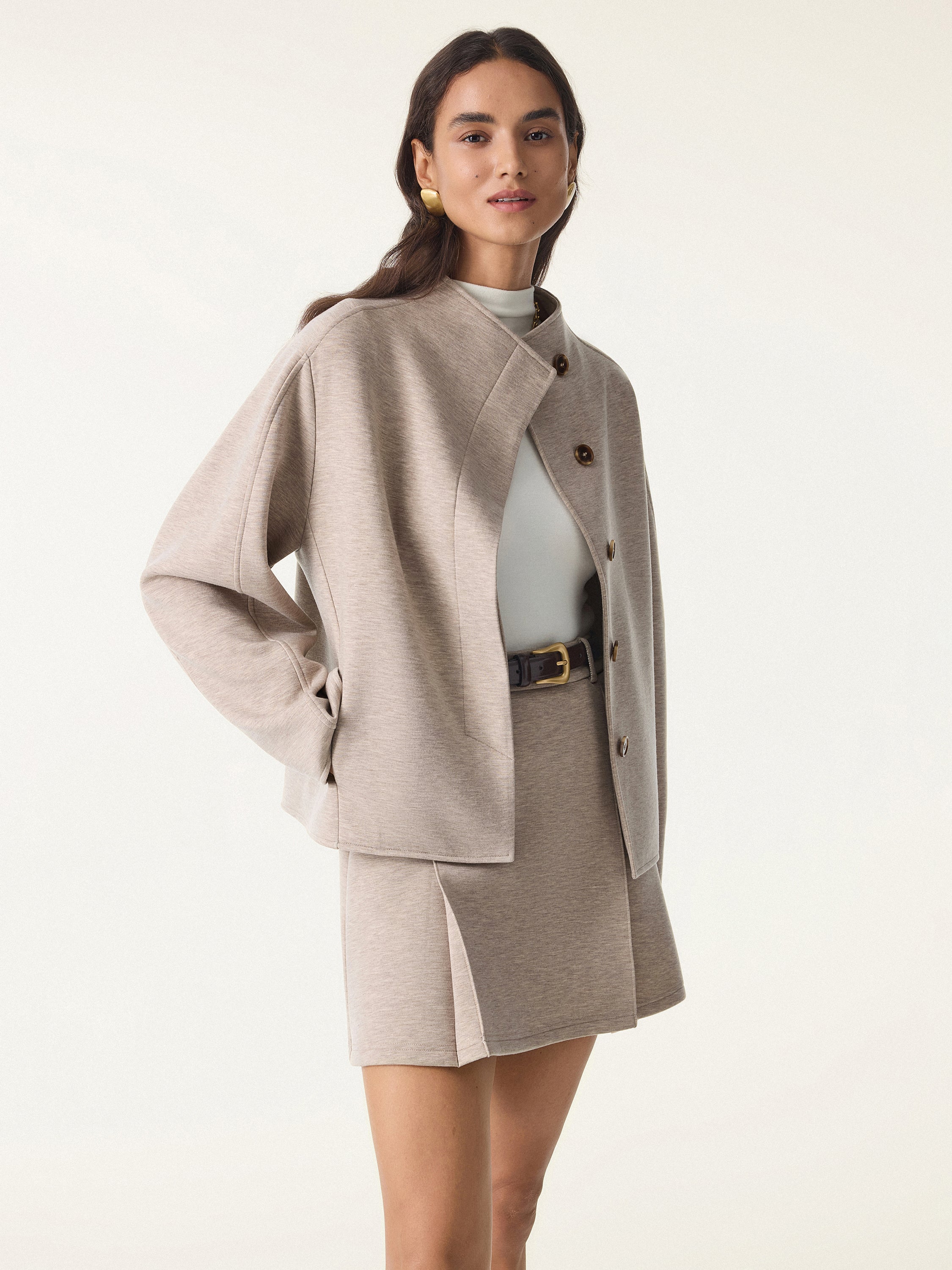 Jero ™ | 2Pcs Set Jacket & Double Waistband Straight Pants