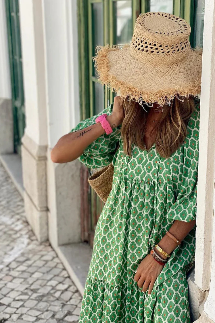 Boho Cotton Maxi Dress