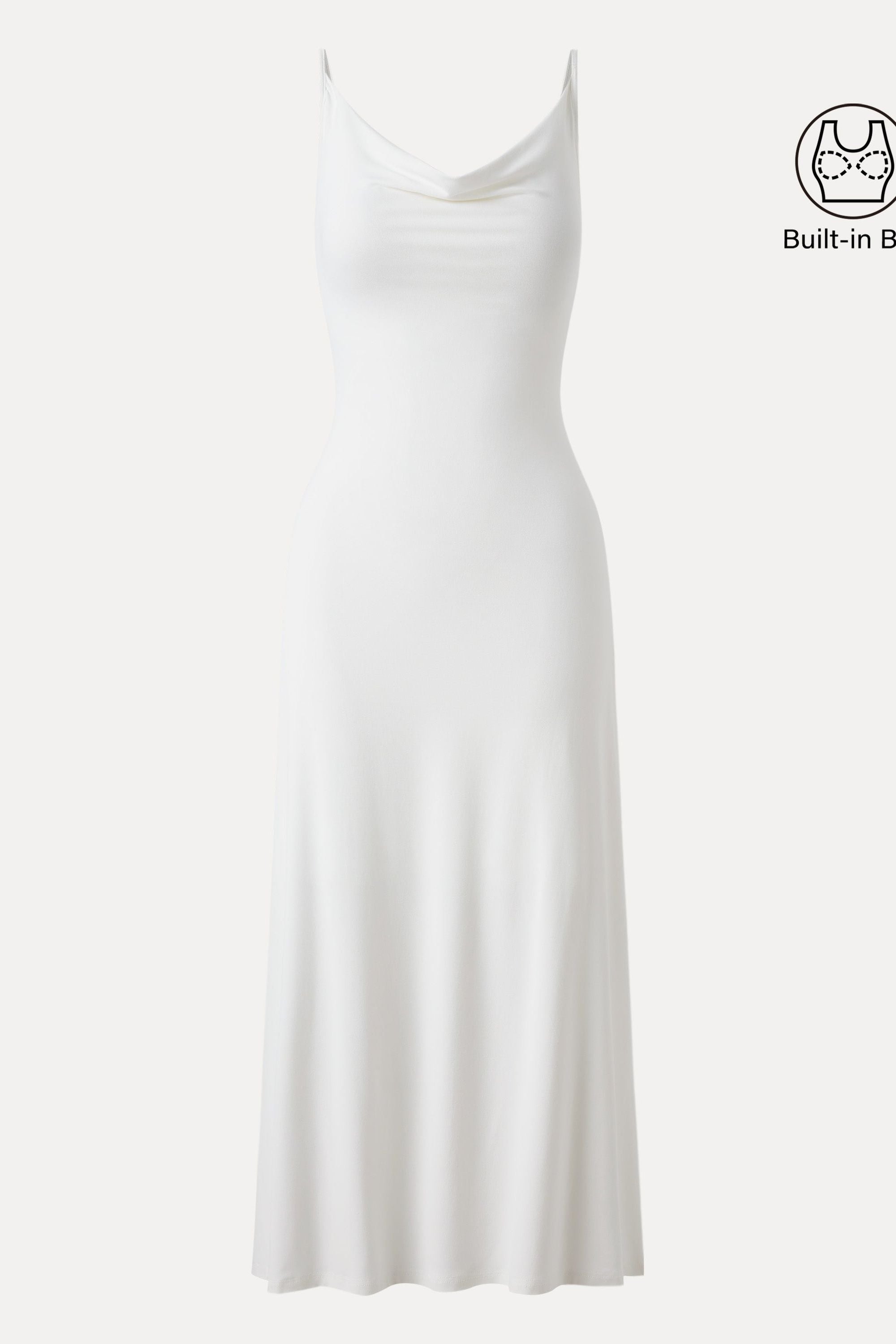 Vacay Cowl Neck Midi Brami Dress