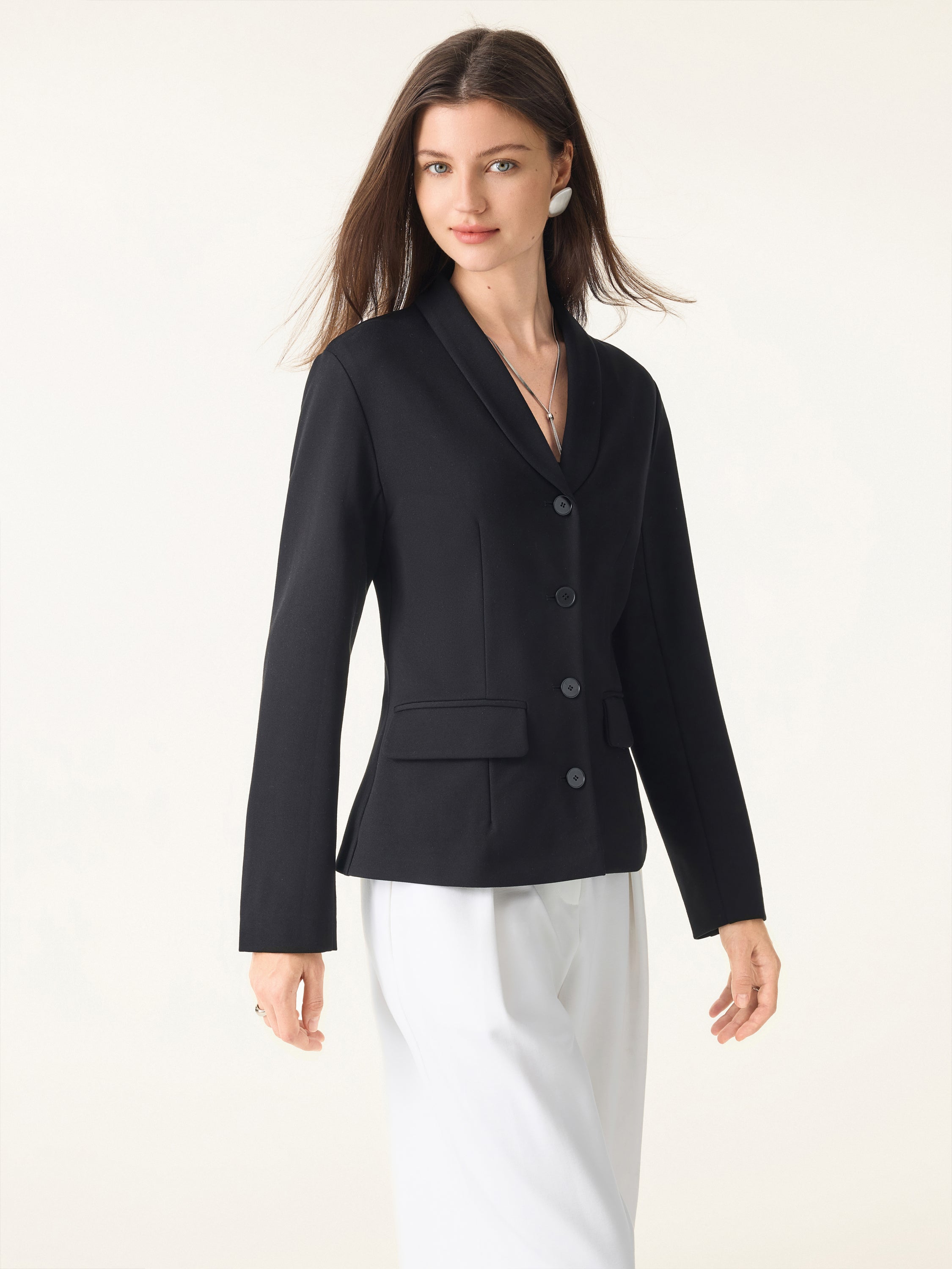 Jero™ | Button Front Blazer
