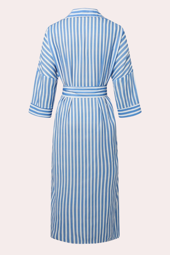 Noa - Relaxed Striped Shirt Midi Dress