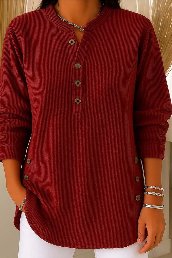 Olivia Button Detail Knit Sweater