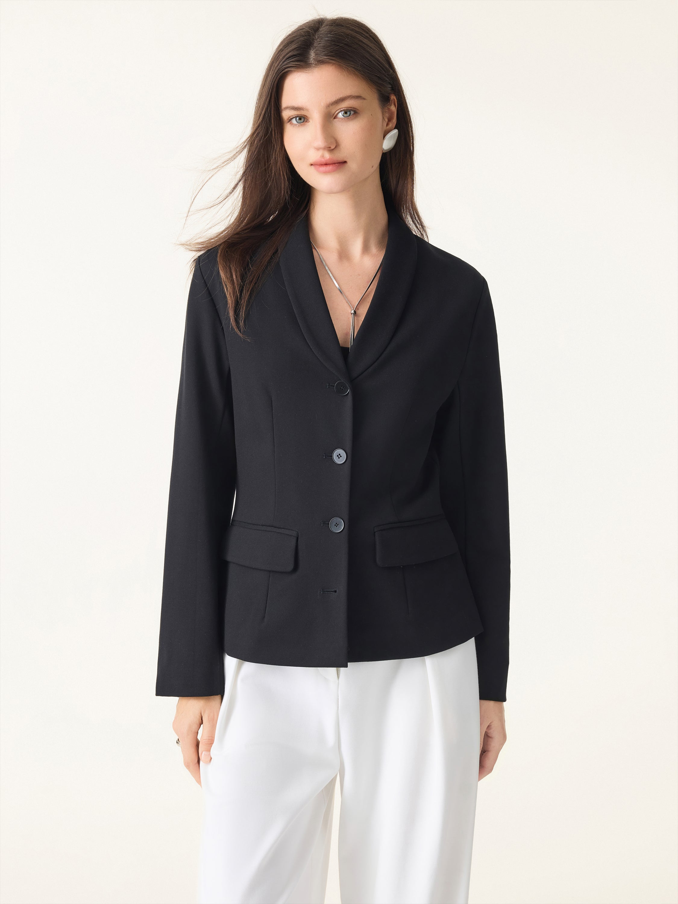 Jero™ | Button Front Blazer