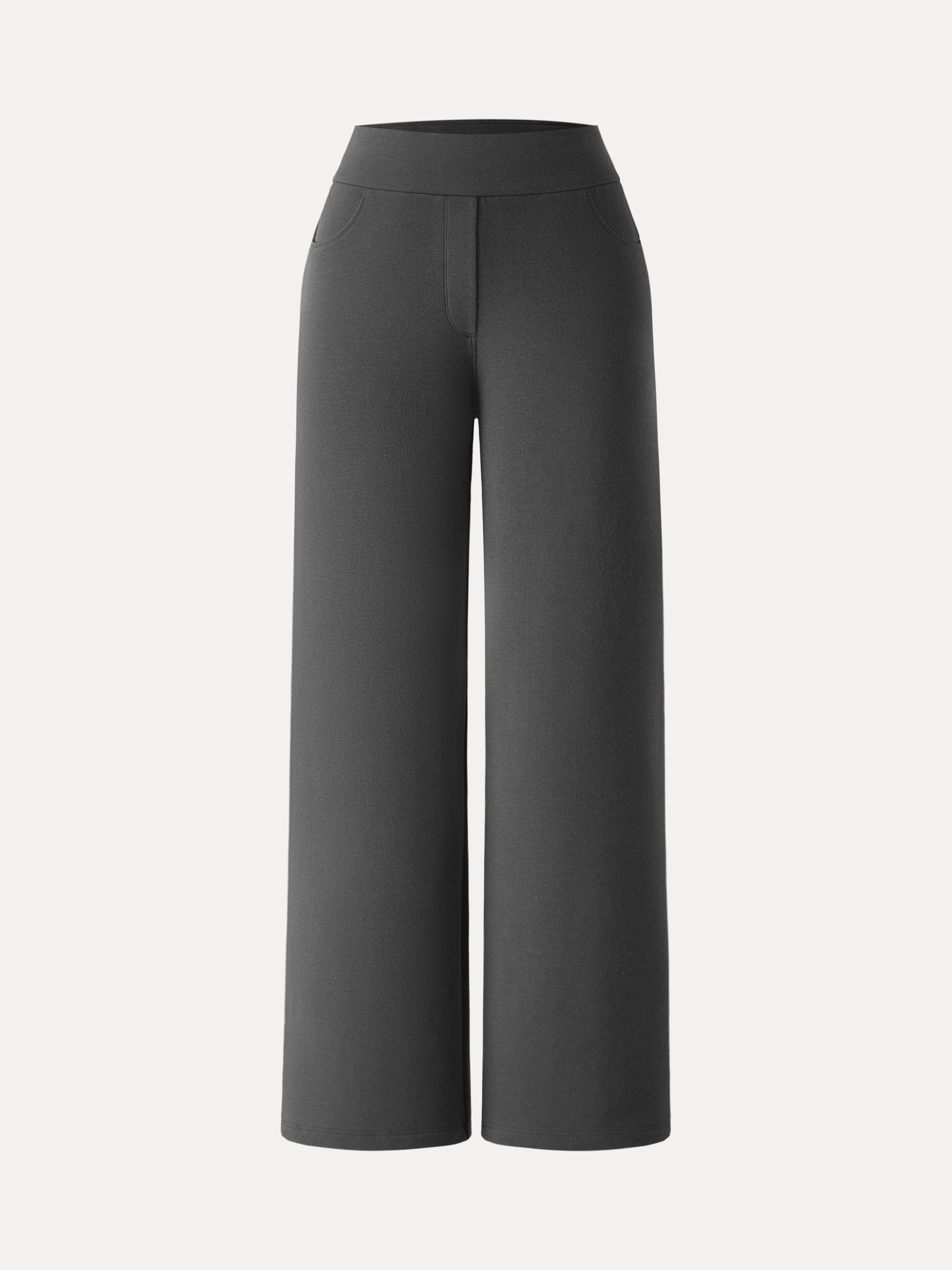 Jero™ | Waistband Wide Leg Pull-on Pants with Pockets