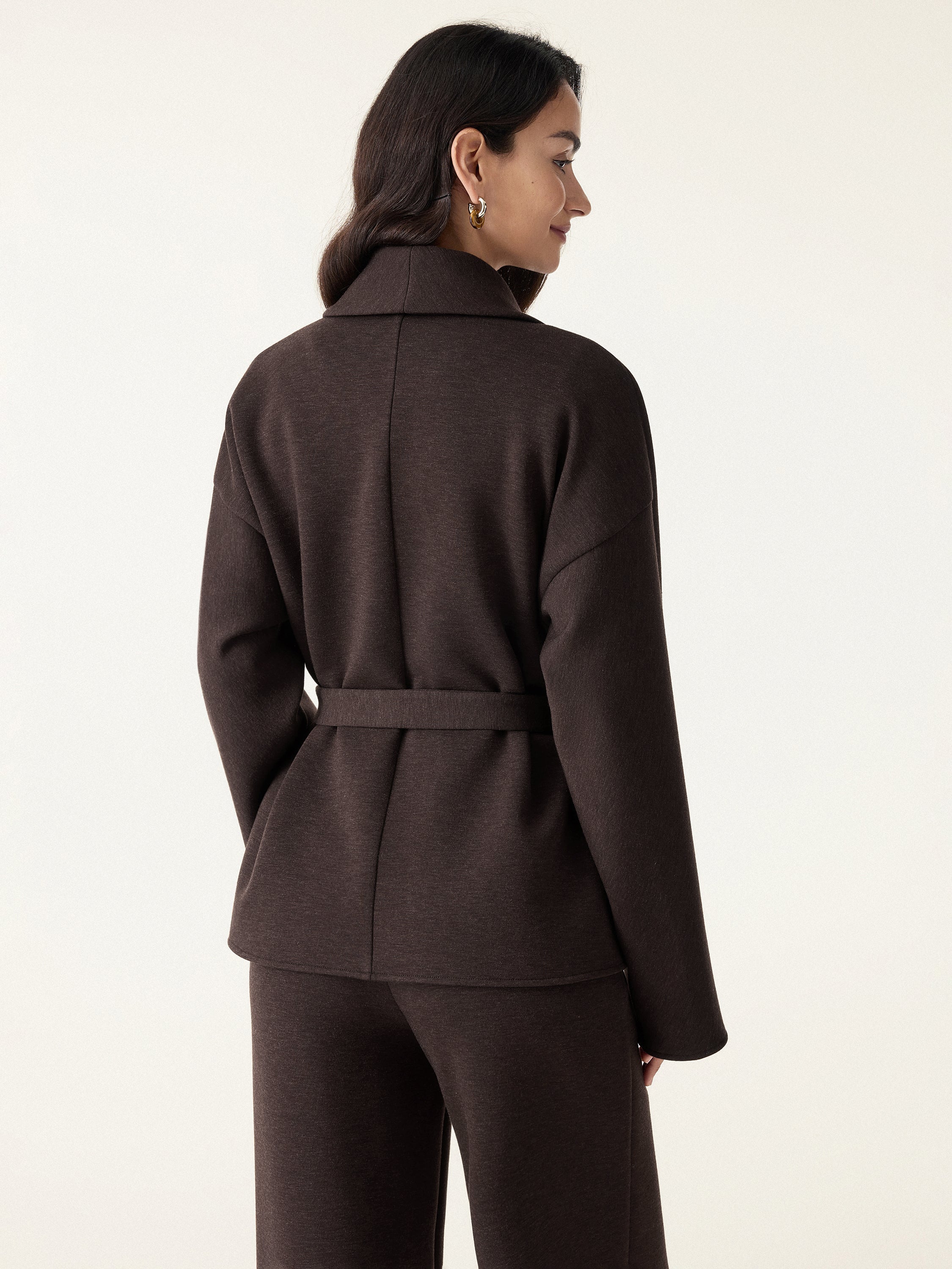 Jero ™ | 2Pcs Set Shawl Belted Outerwear & Pull-on Pants