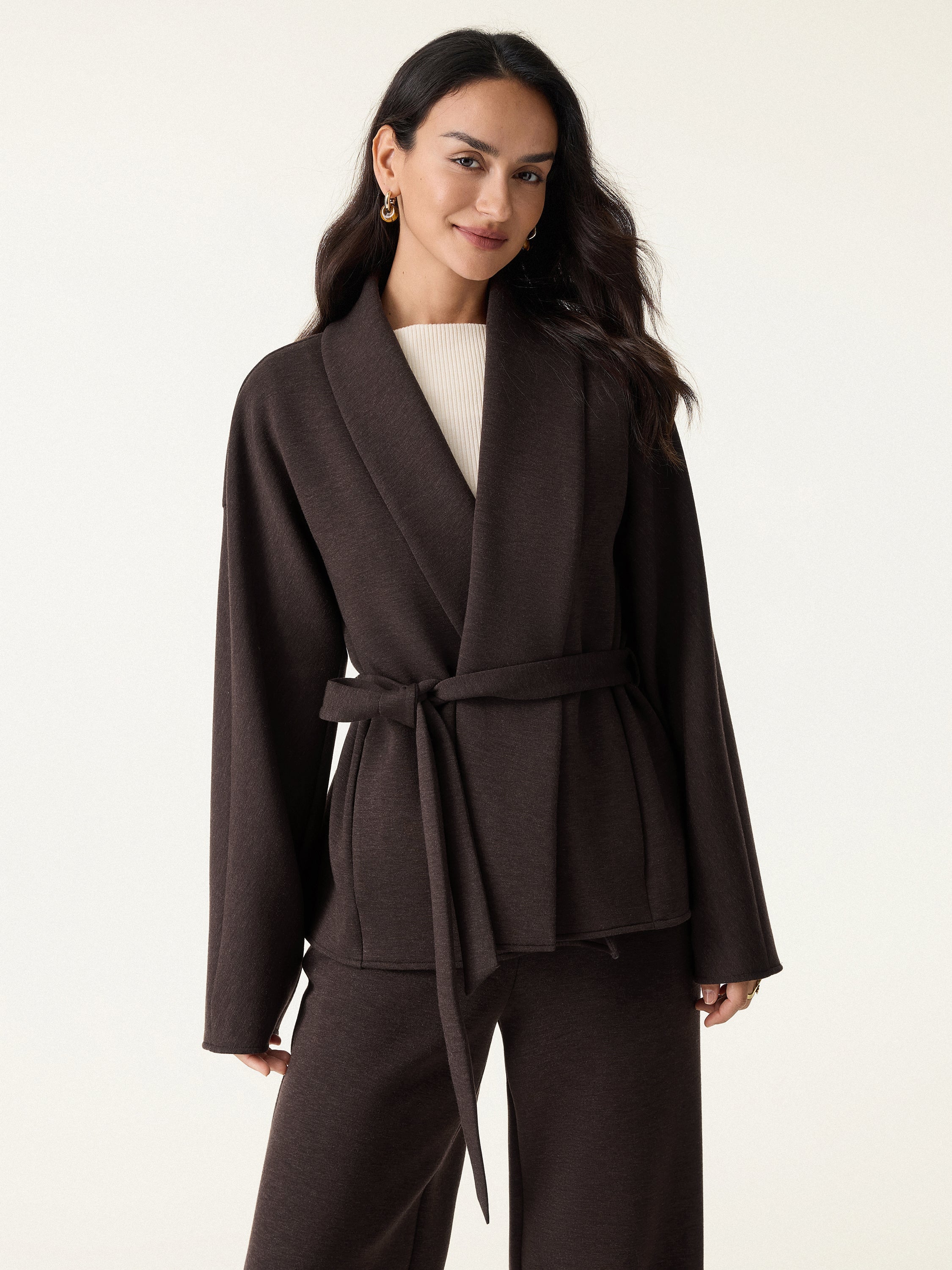 Jero™ | Shawl Neck Belted Jacket