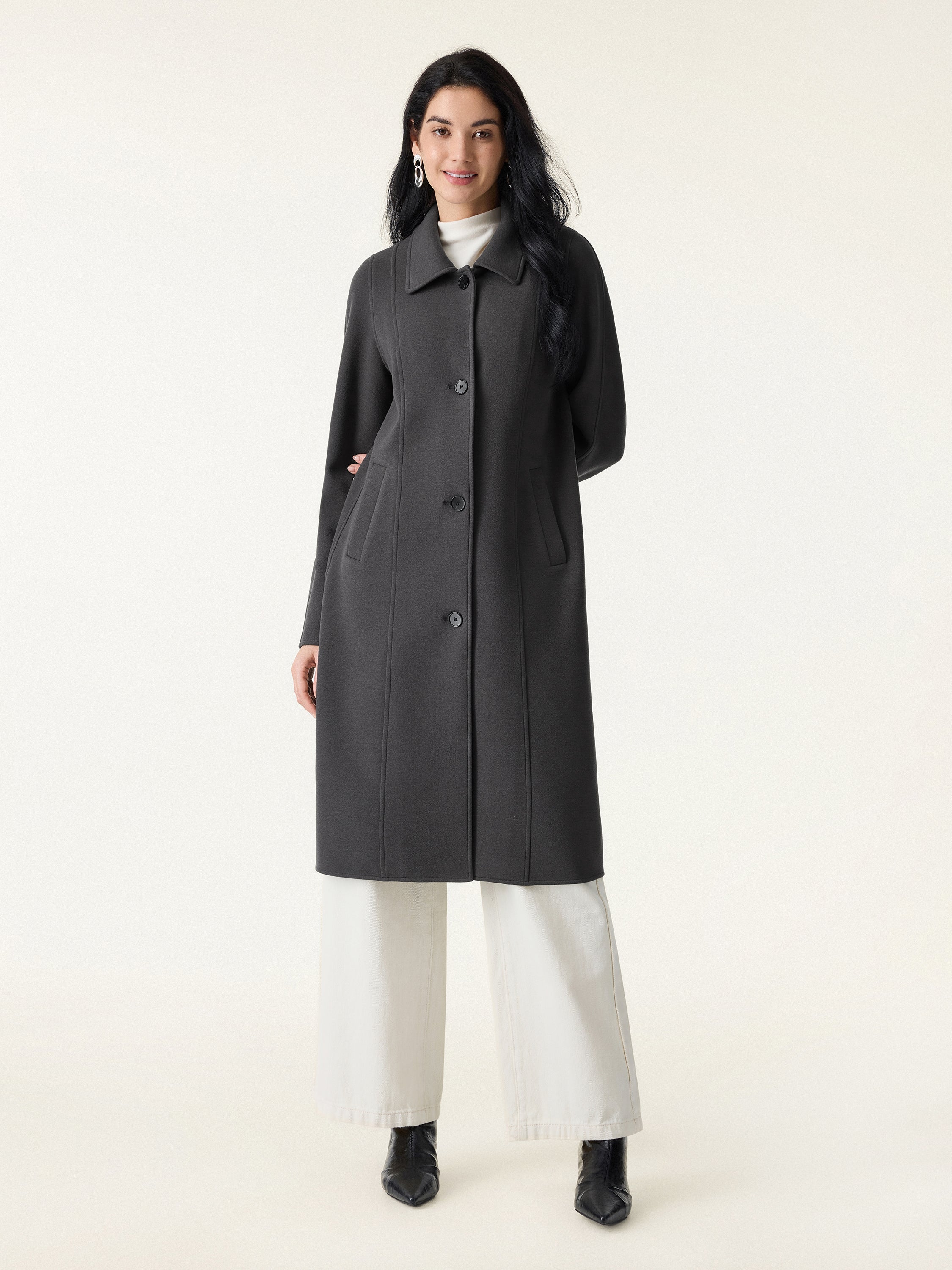 Jero™ | Button Front Collared Coat