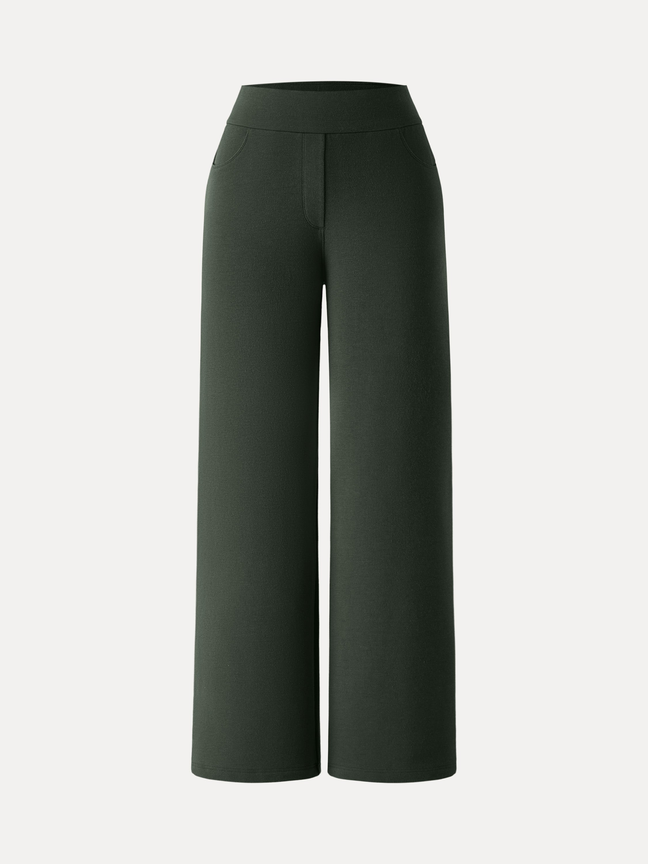 Jero™ | Waistband Wide Leg Pull-on Pants with Pockets
