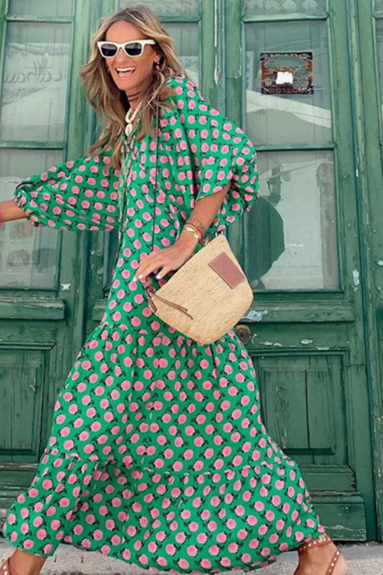 Boho Cotton Maxi Dress