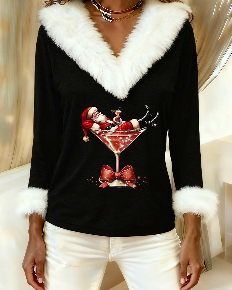 Jero™ Top Plush Christmas Print