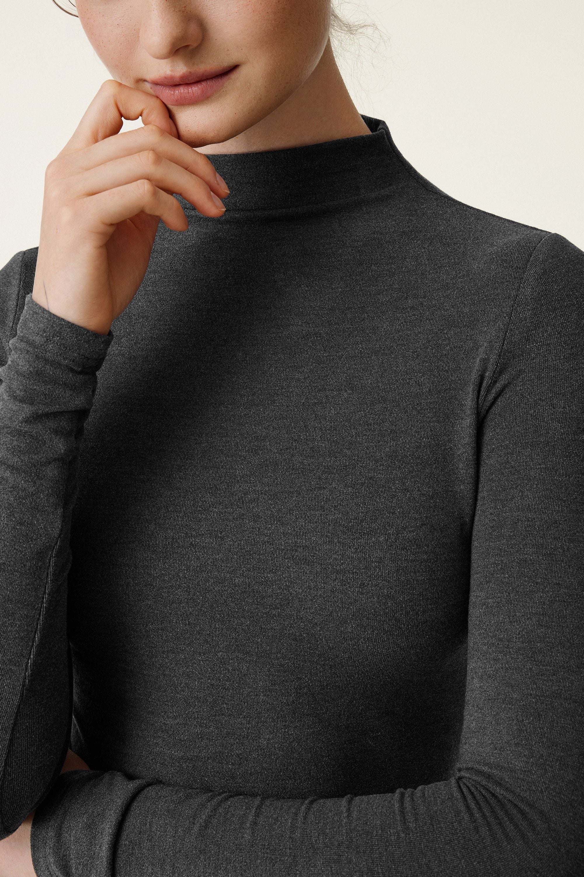 Mock Neck Fishtail Dress