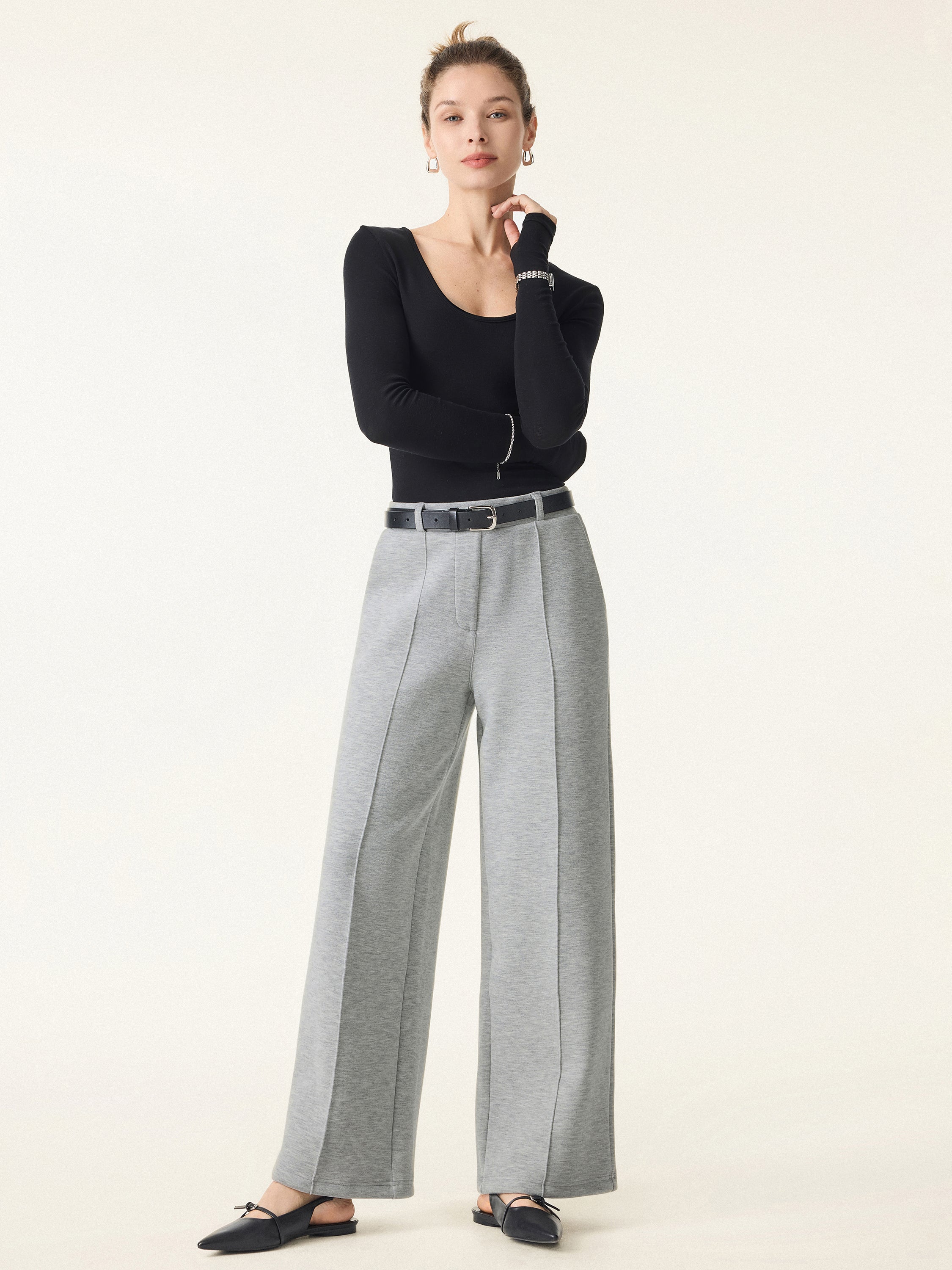 Jero™ | High Waisted Straight Leg Pull On Pant