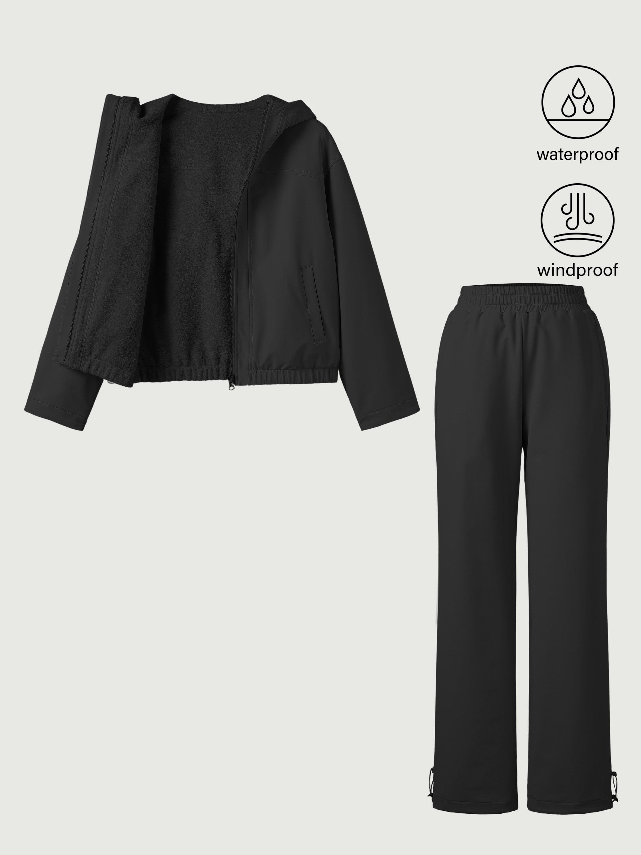 Jero ™ | 2Pcs Set Water-Proof Reversable Jacket & Elastic Waist Pant