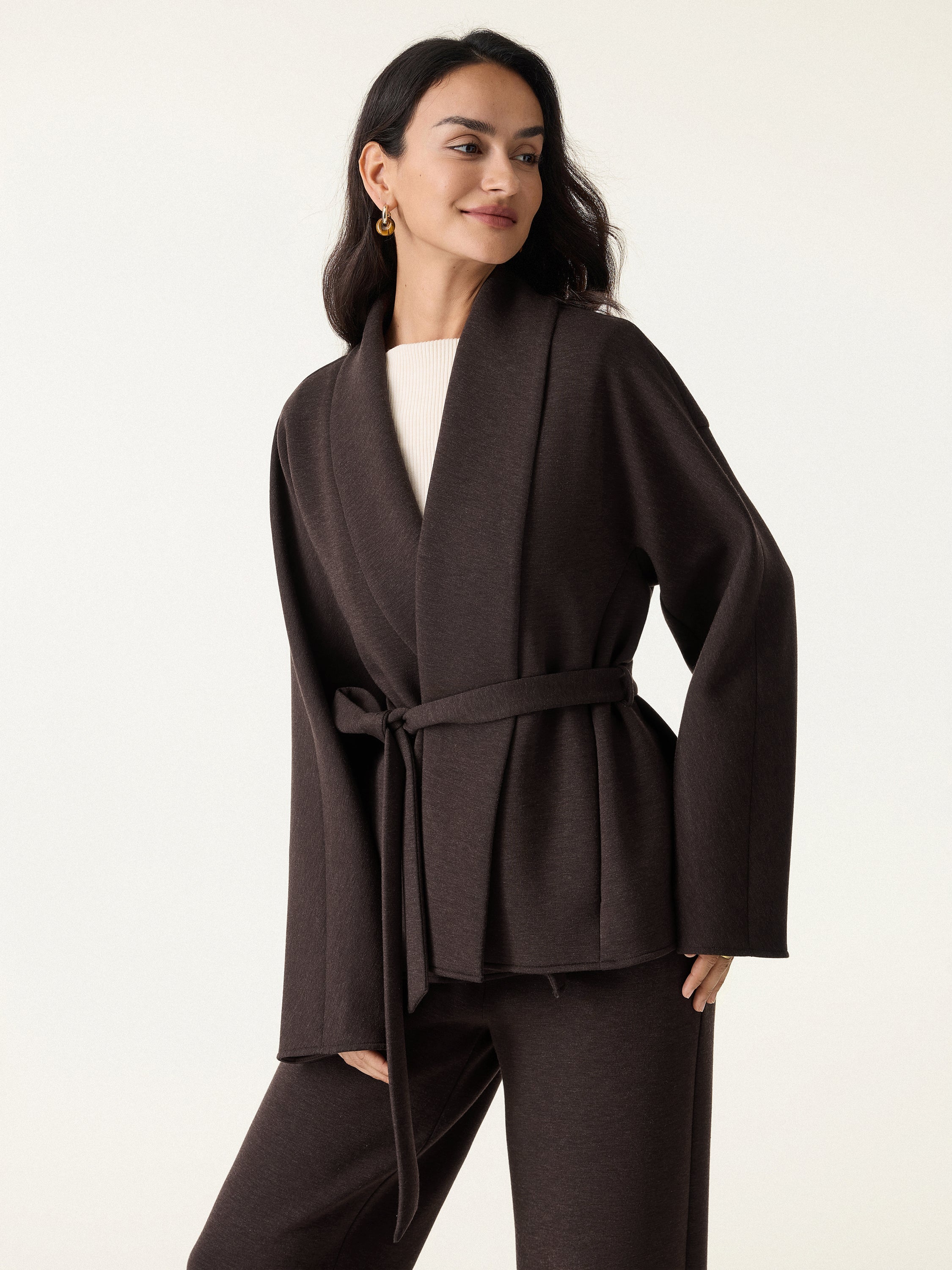 Jero™ | Shawl Neck Belted Jacket