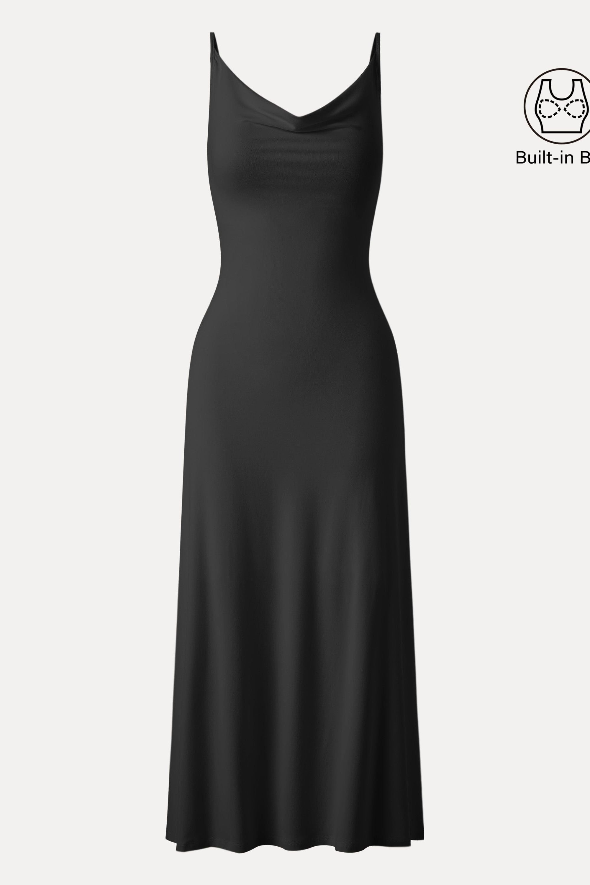 Vacay Cowl Neck Midi Brami Dress