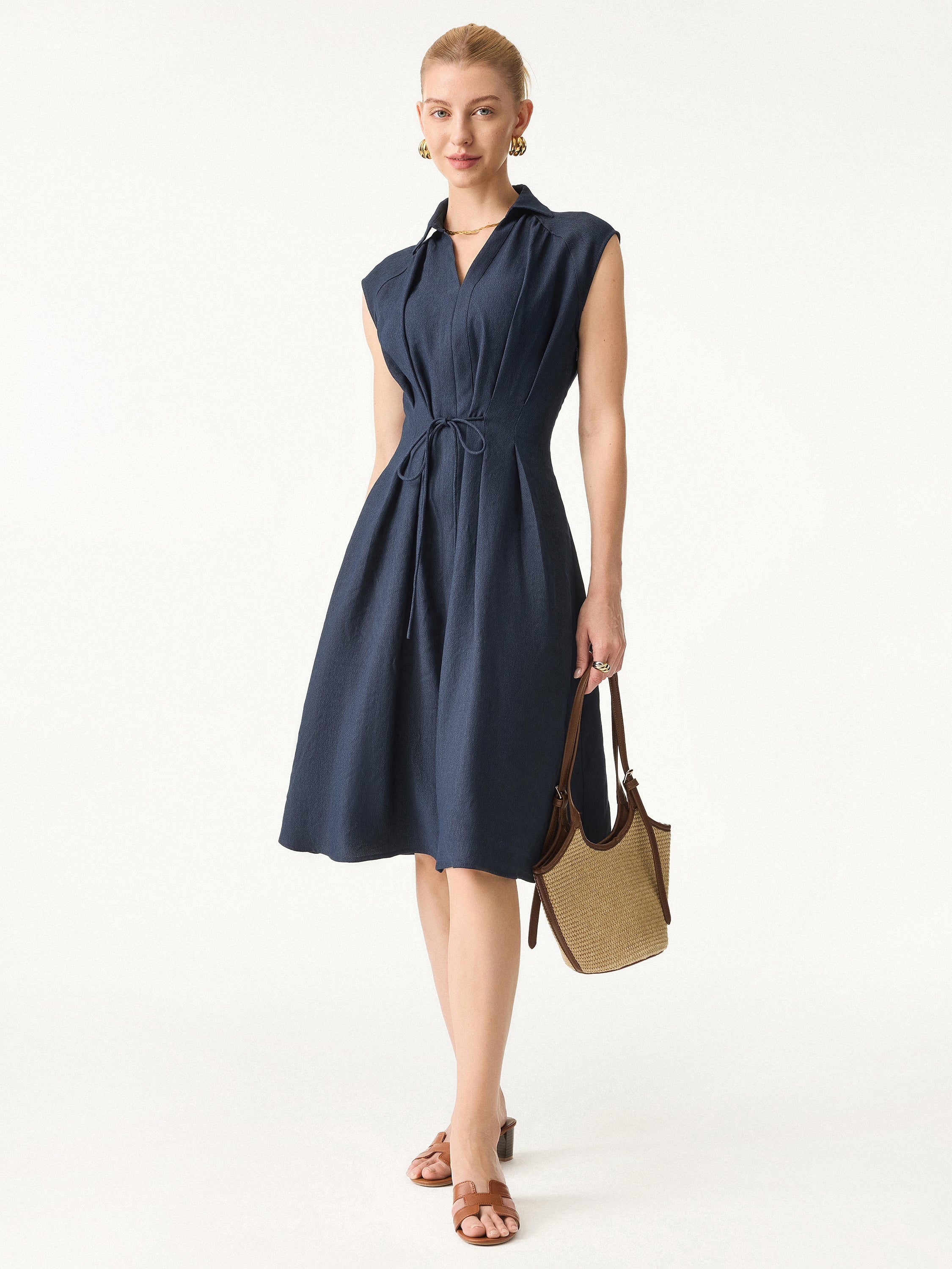 Jero™ | V-neck Dress with Drawstring