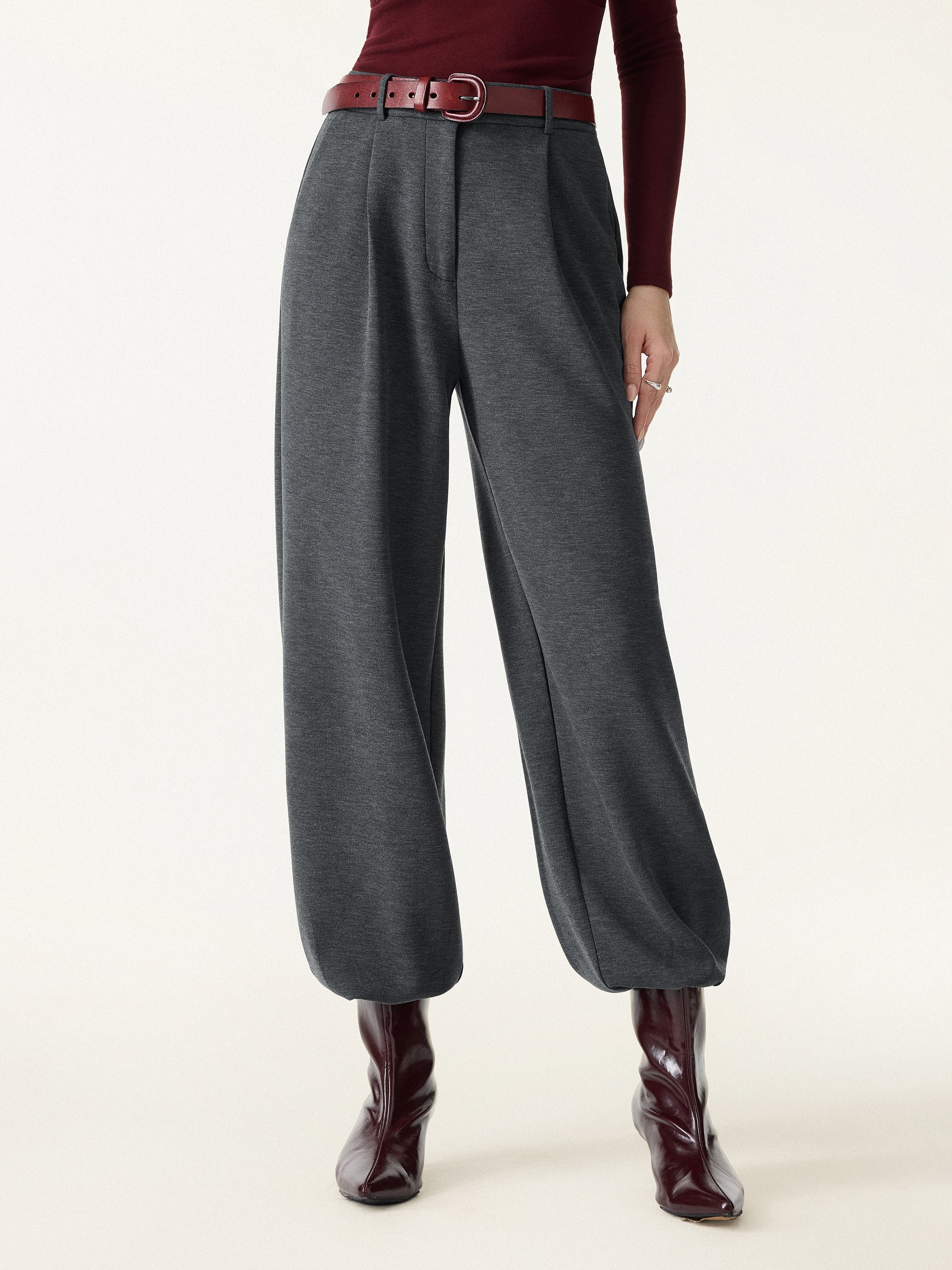 Jero™ | Cozy Warm High Rise Tapered Utility Pants with Pockets