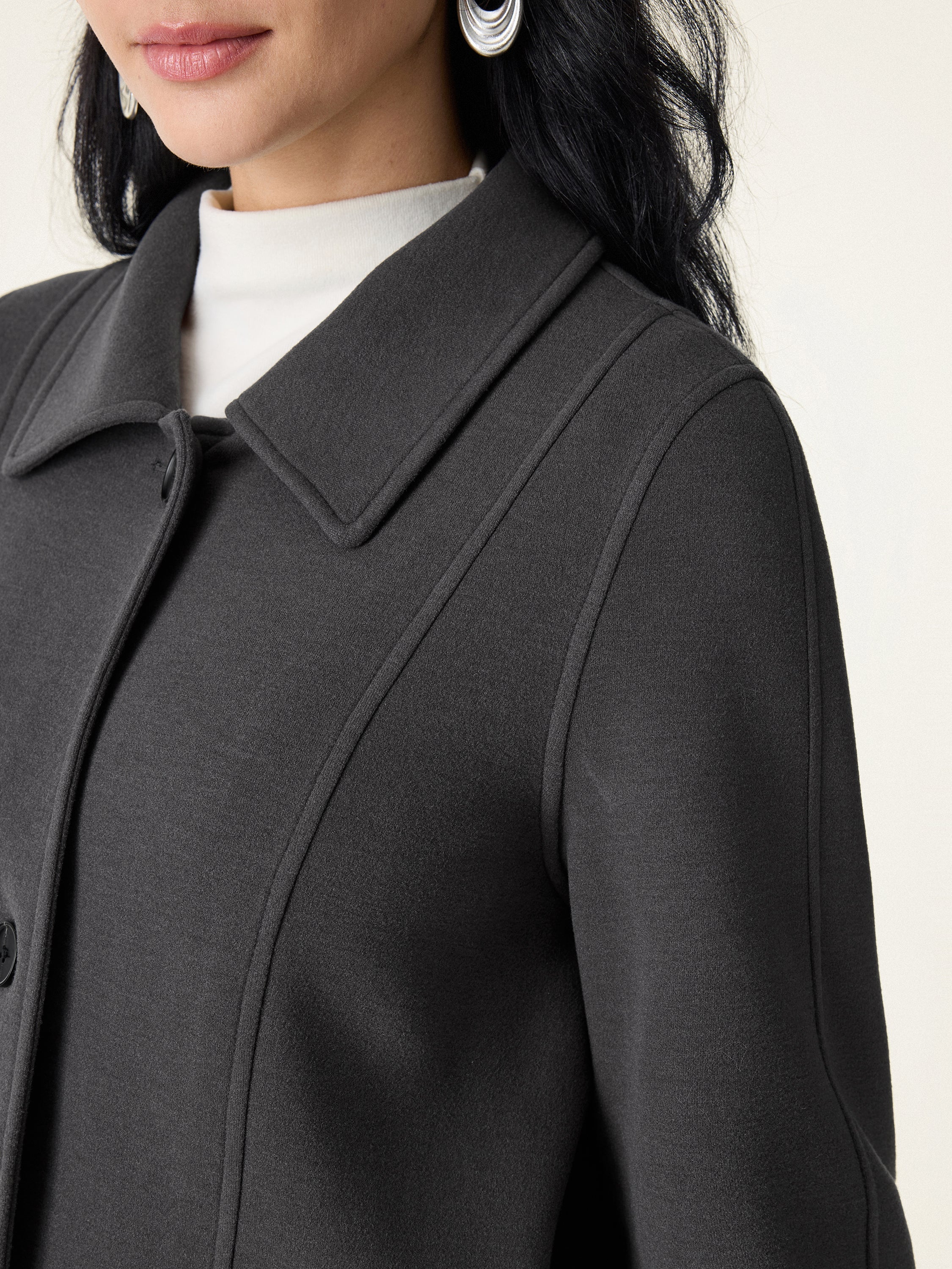 Jero™ | Button Front Collared Coat