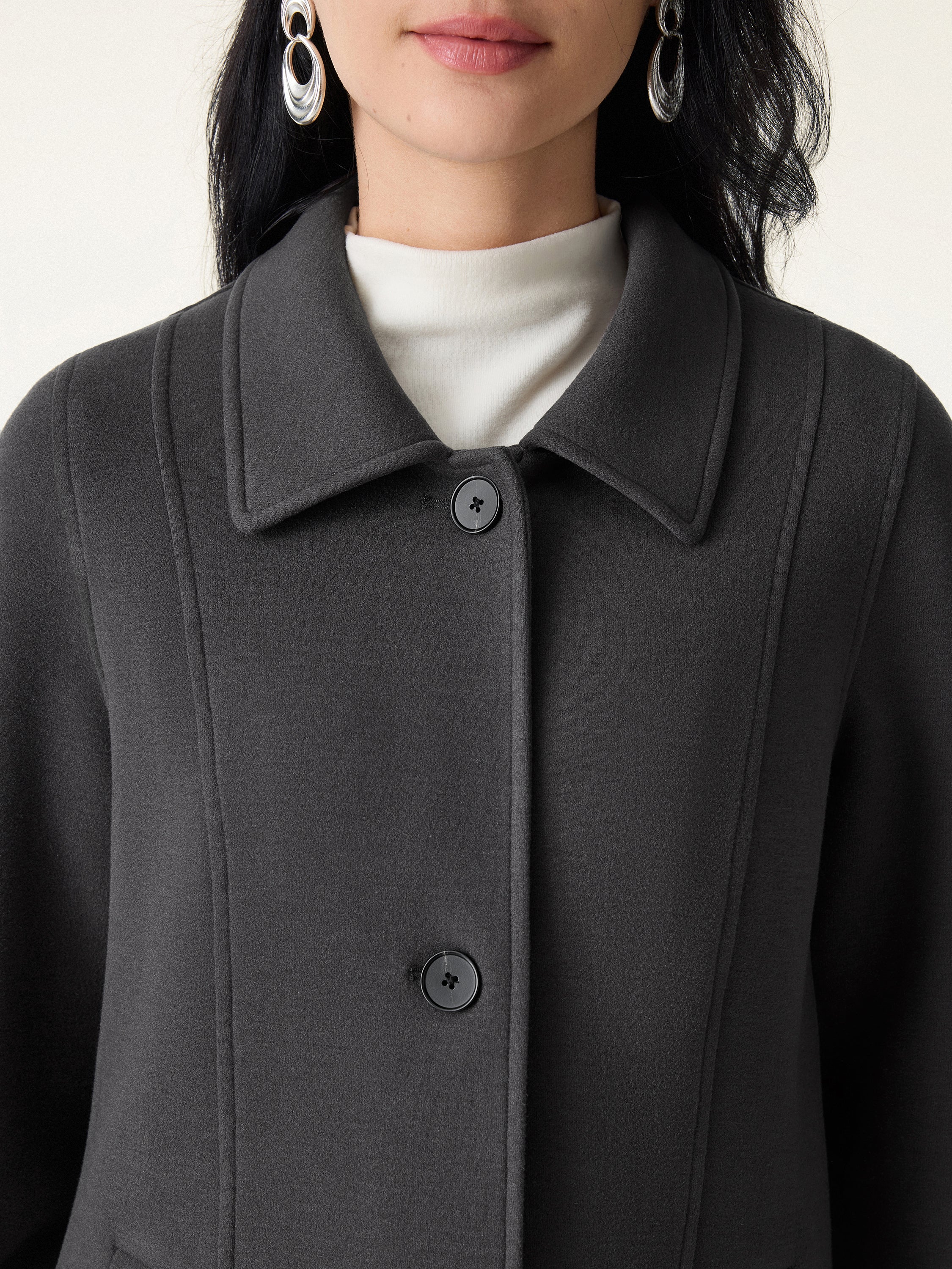 Jero™ | Button Front Collared Coat