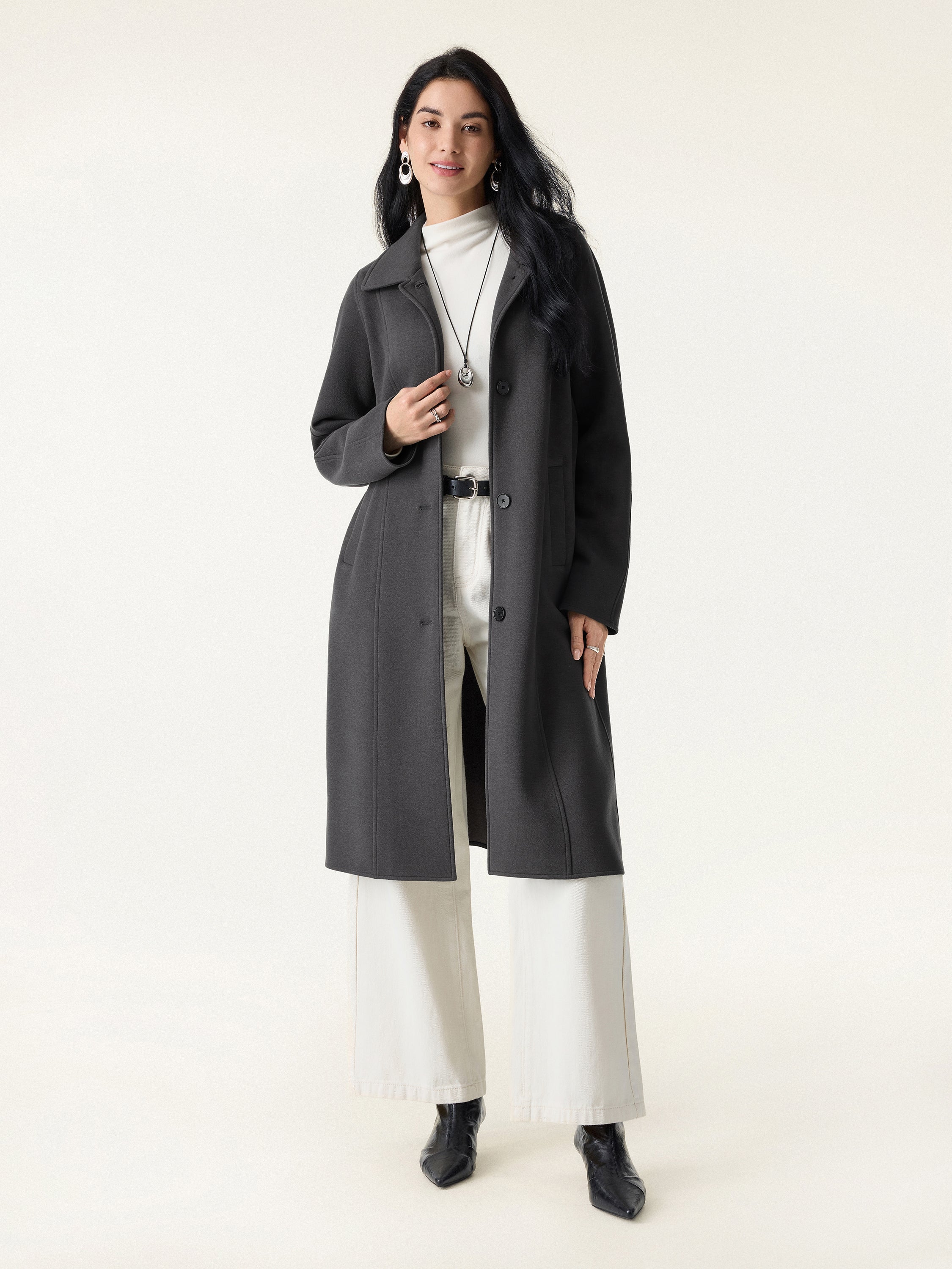 Jero™ | Button Front Collared Coat