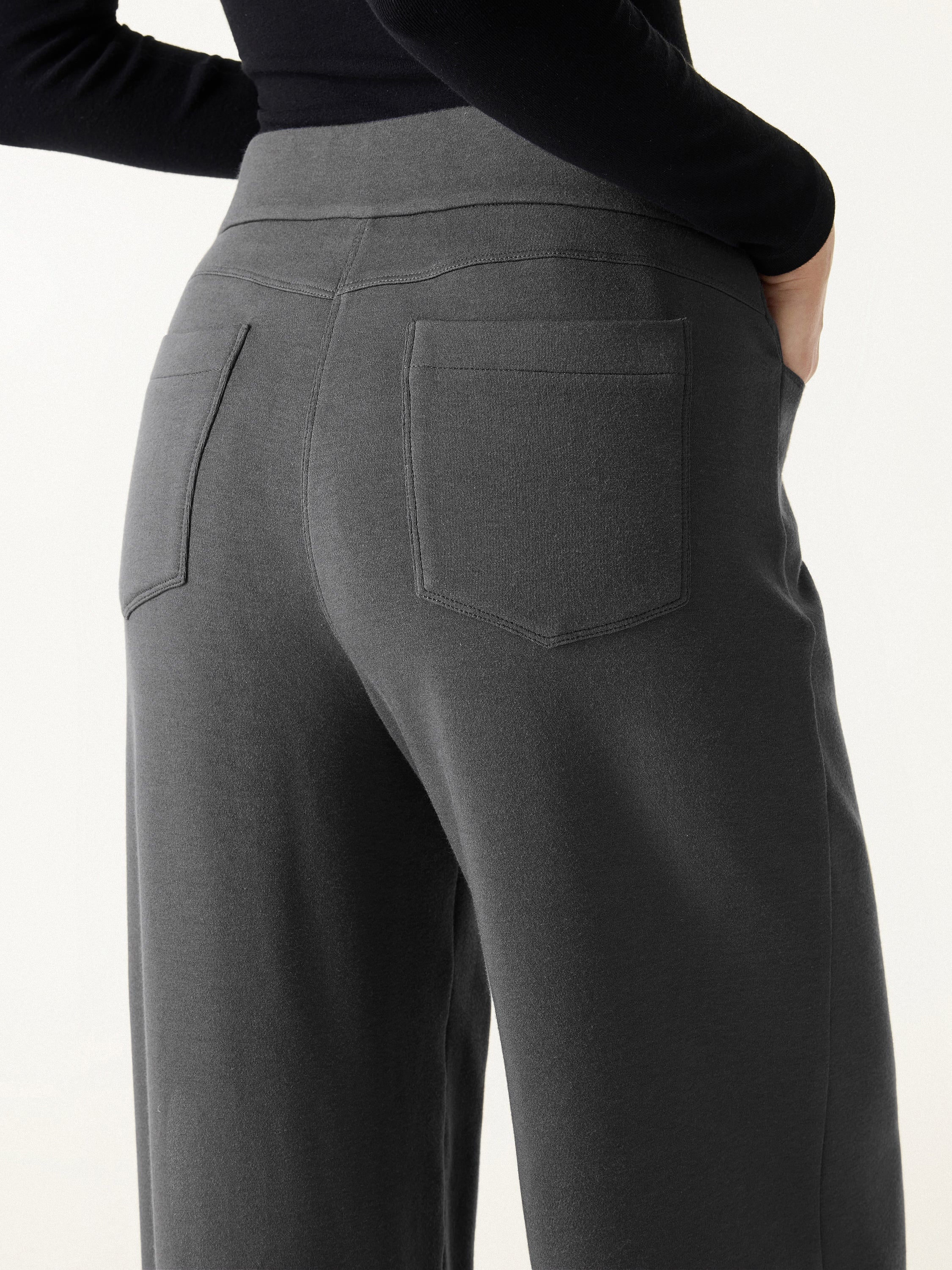 Jero™ | Waistband Wide Leg Pull-on Pants with Pockets