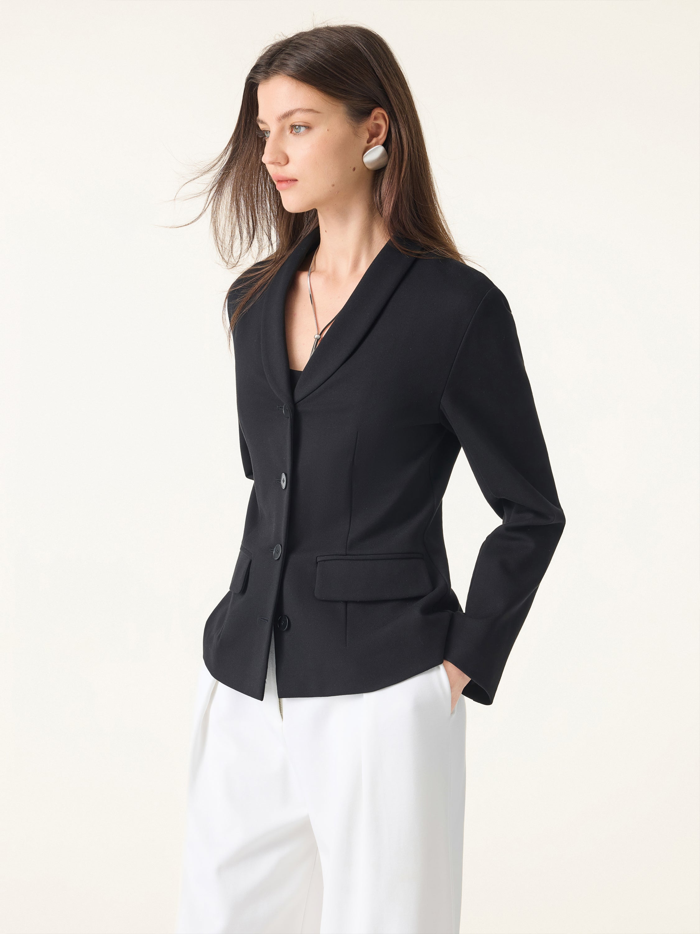 Jero™ | Button Front Blazer