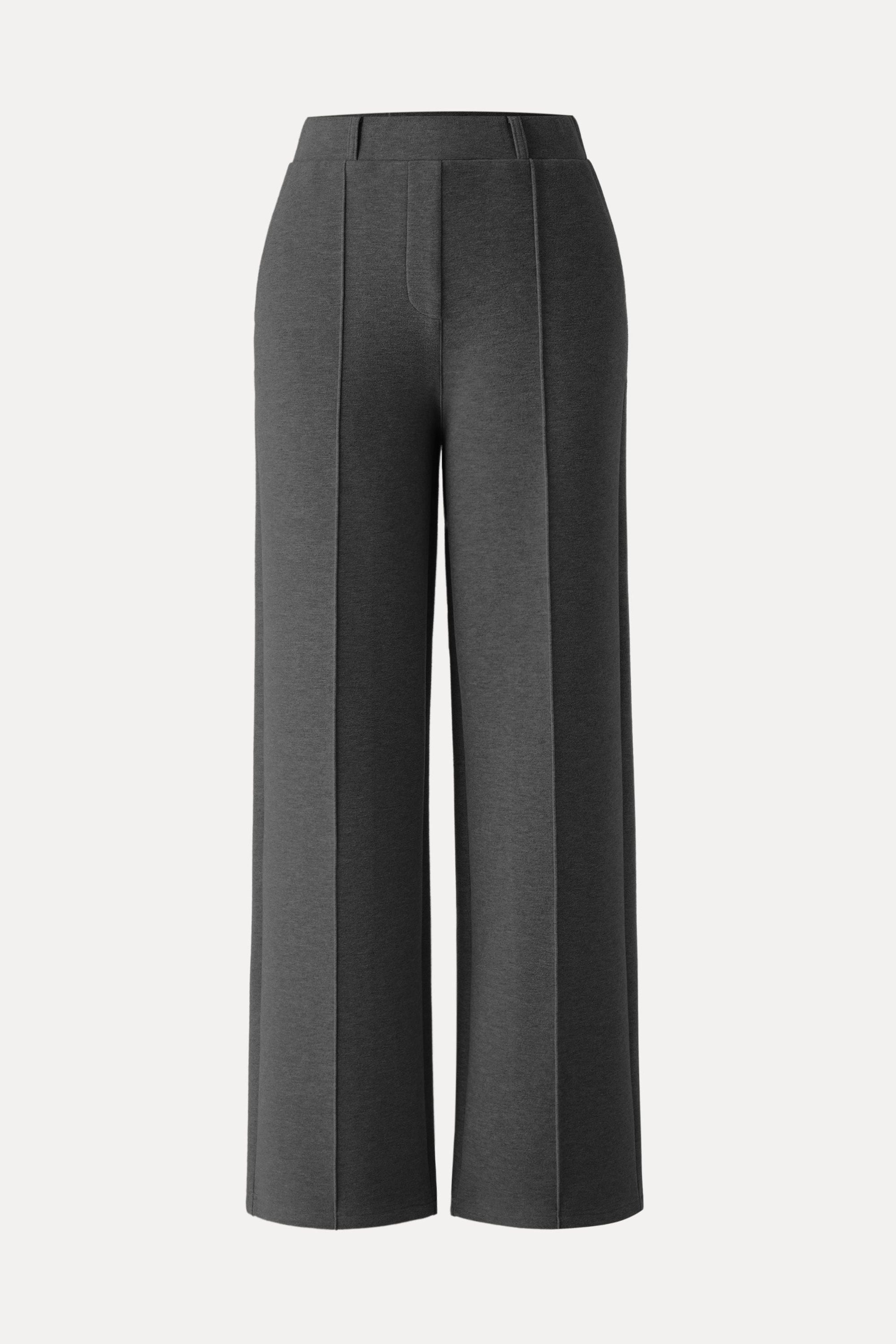 High Waisted Straight Leg Pull On Pant