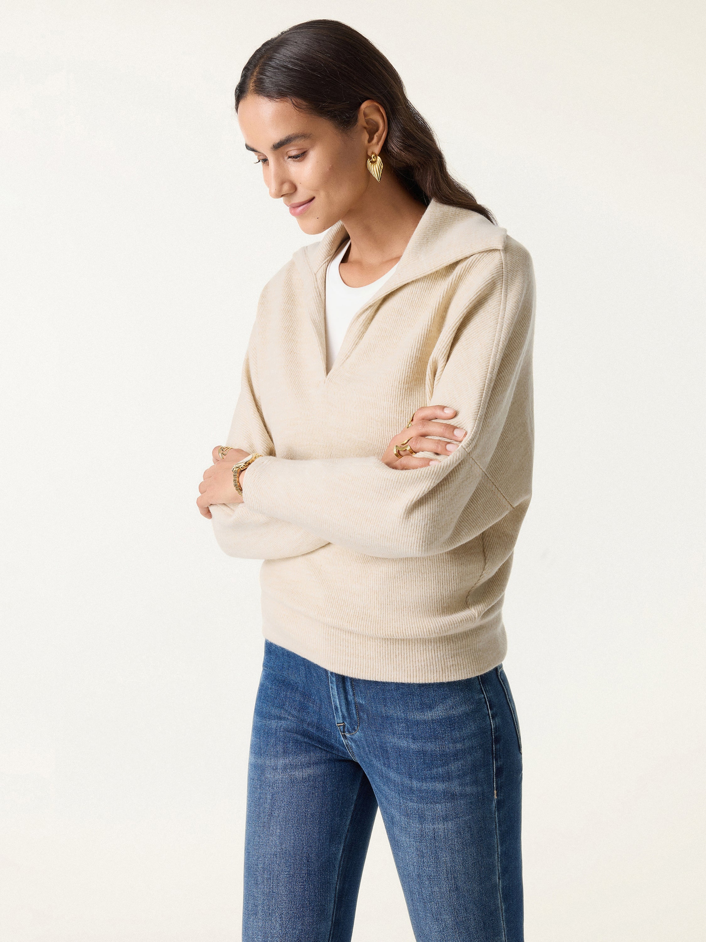 Jero™ | V-Neck Batwing Sleeve Pullover