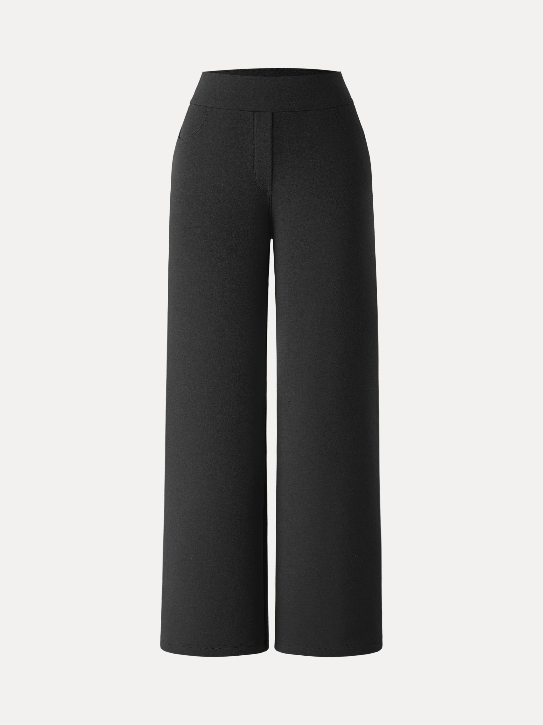 Jero™ | Waistband Wide Leg Pull-on Pants with Pockets