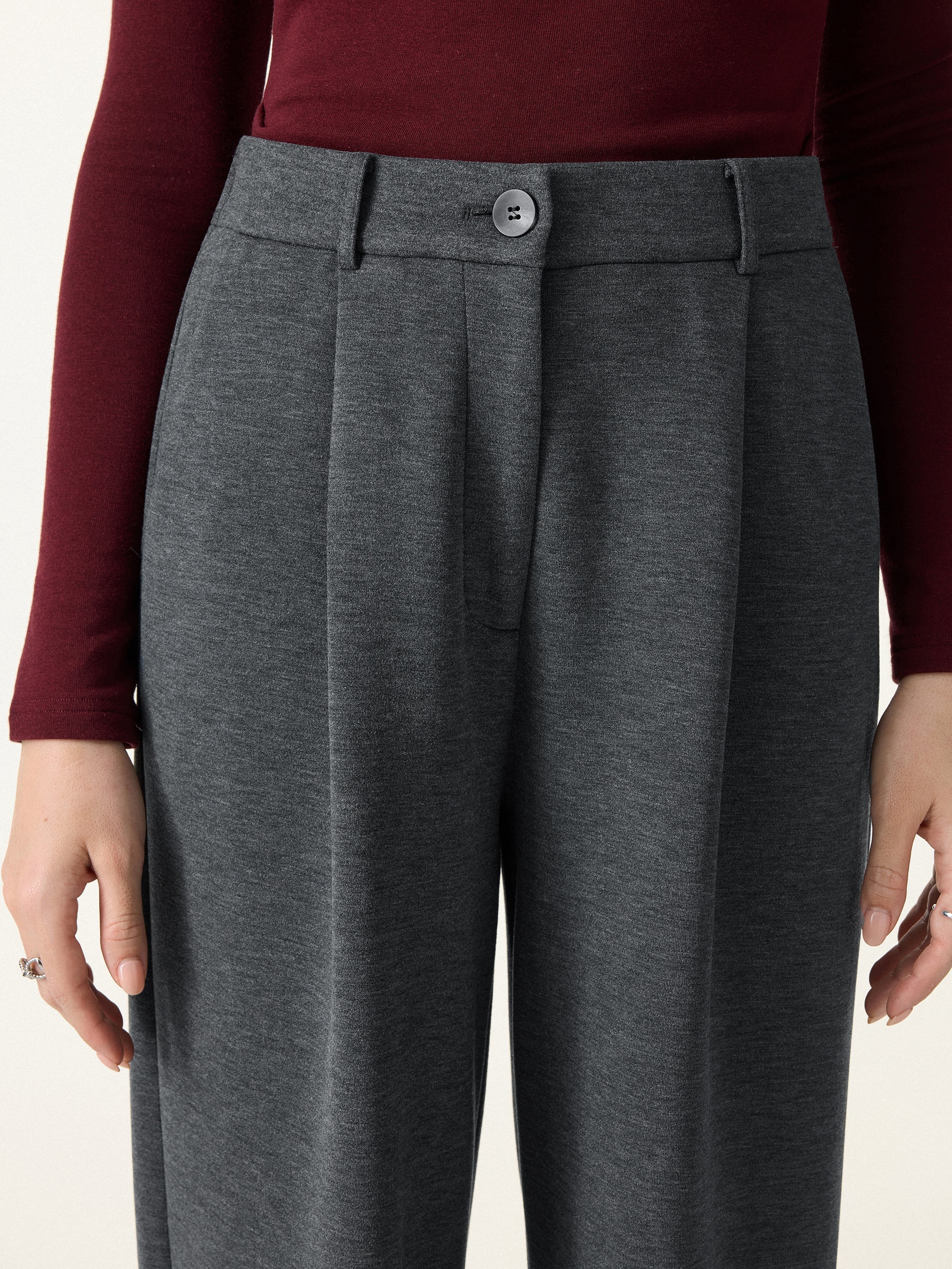 Jero™ | Cozy Warm High Rise Tapered Utility Pants with Pockets